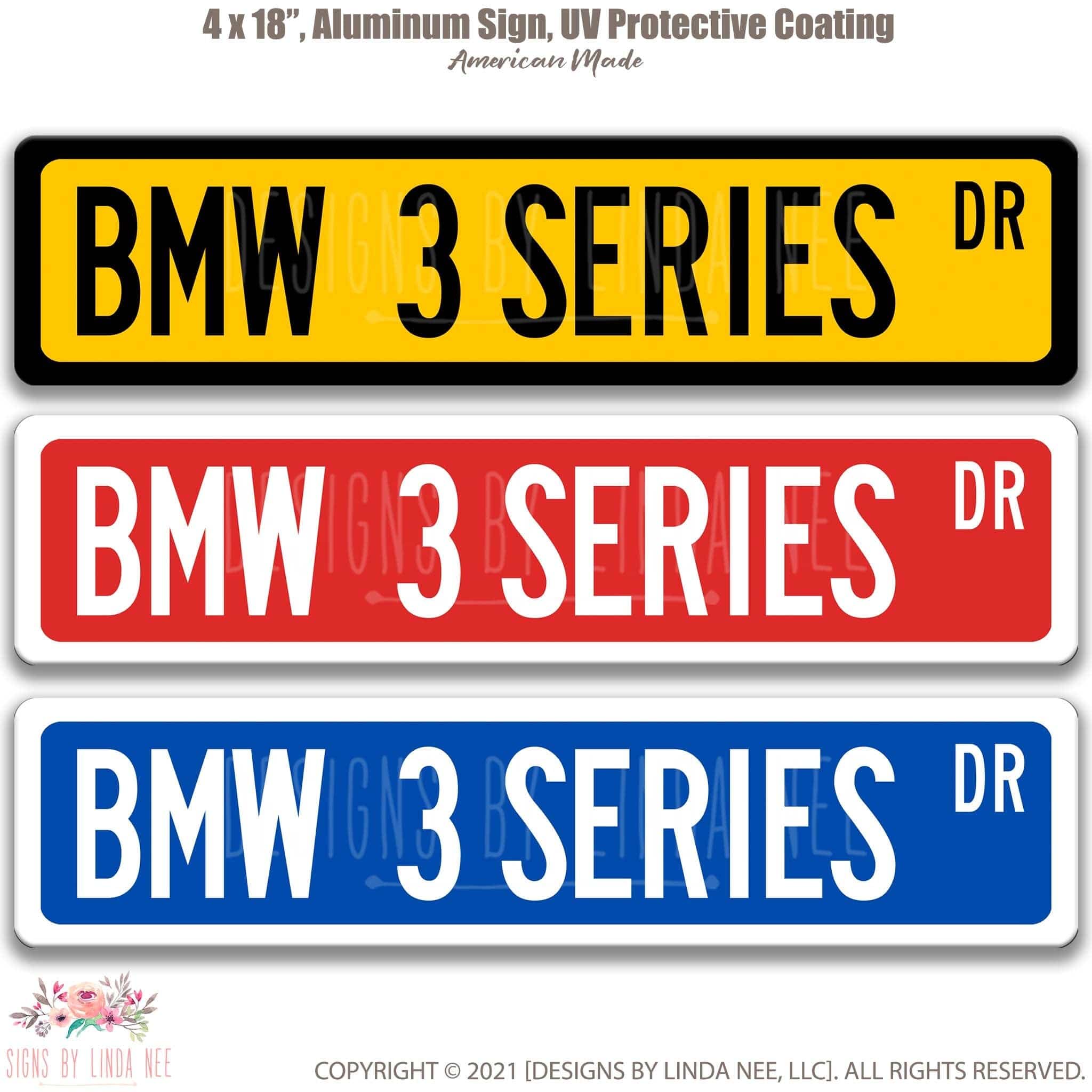 BMW 3 Series Metal Street Sign, Garage Sign, Auto Accessories