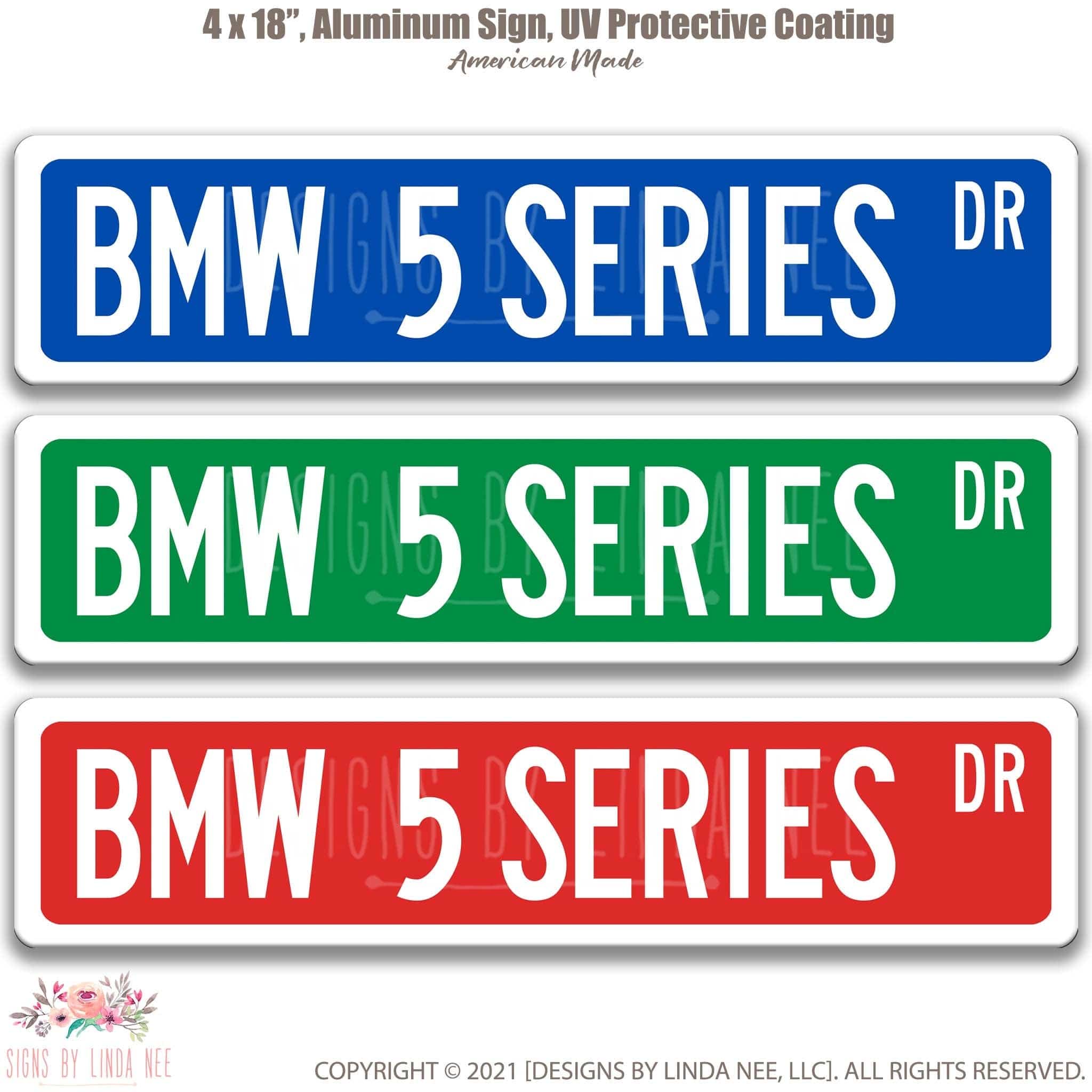 BMW 5 Series Metal Street Sign, Garage Sign, Auto Accessories