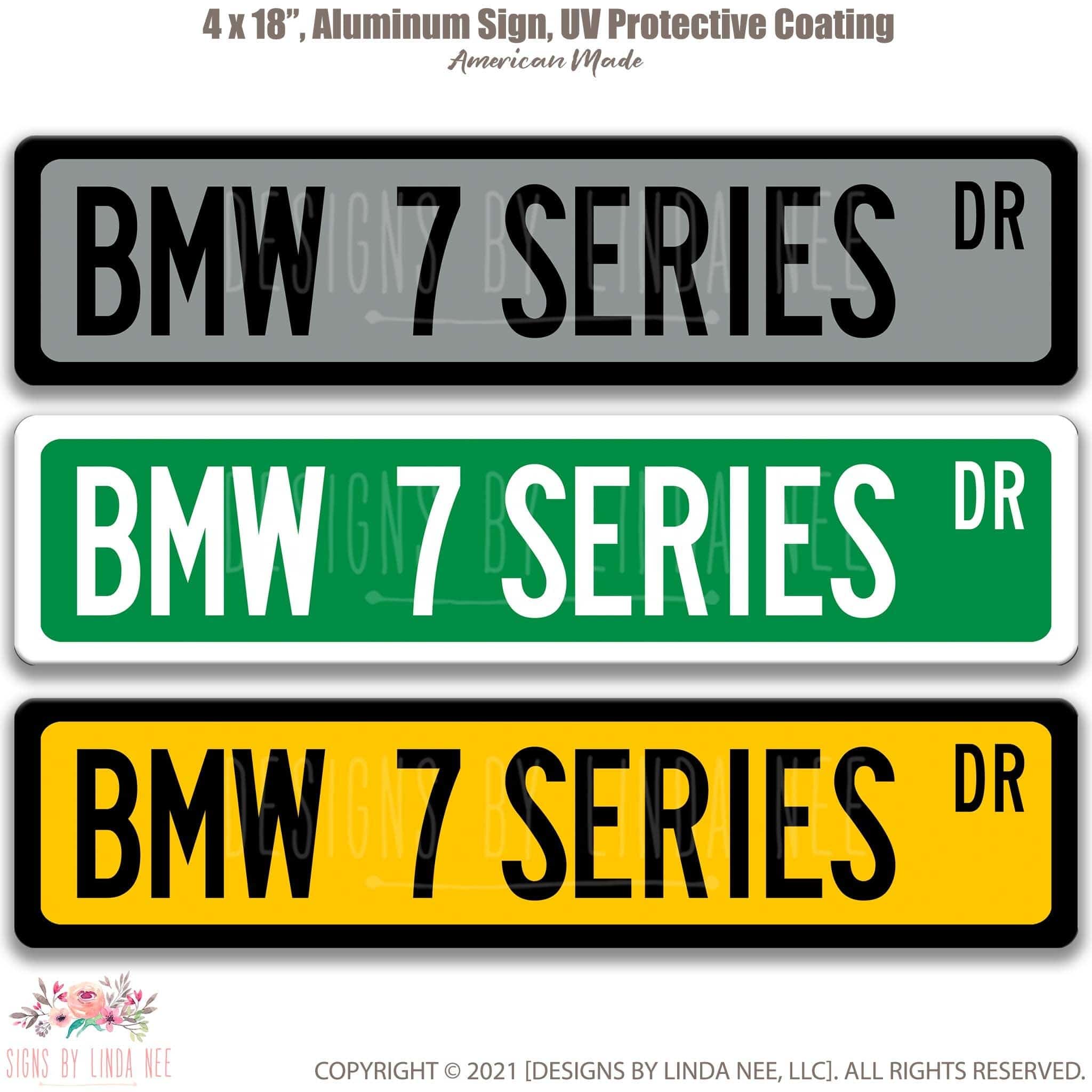 BMW 7 Series Metal Street Sign, Garage Sign, Auto Accessories