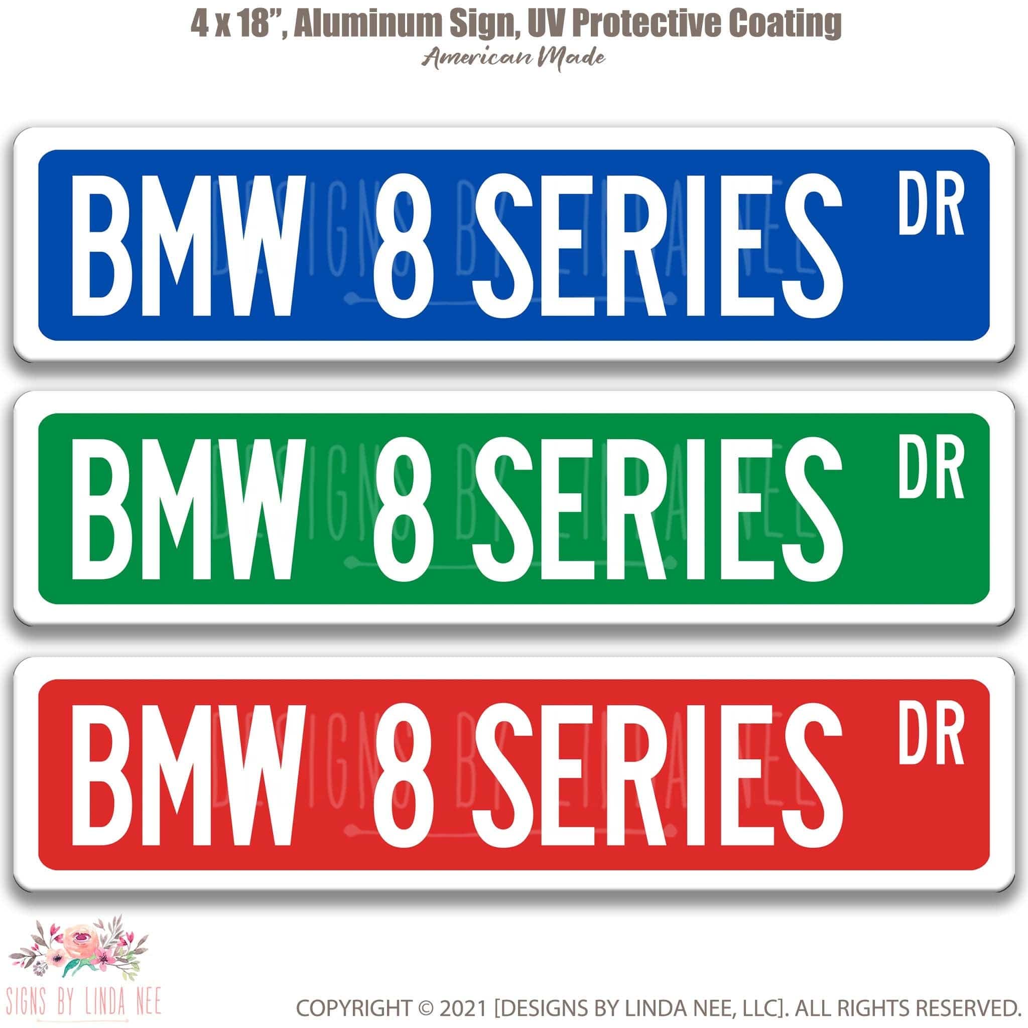 BMW 8 Series Metal Street Sign, Garage Sign, Auto Accessories