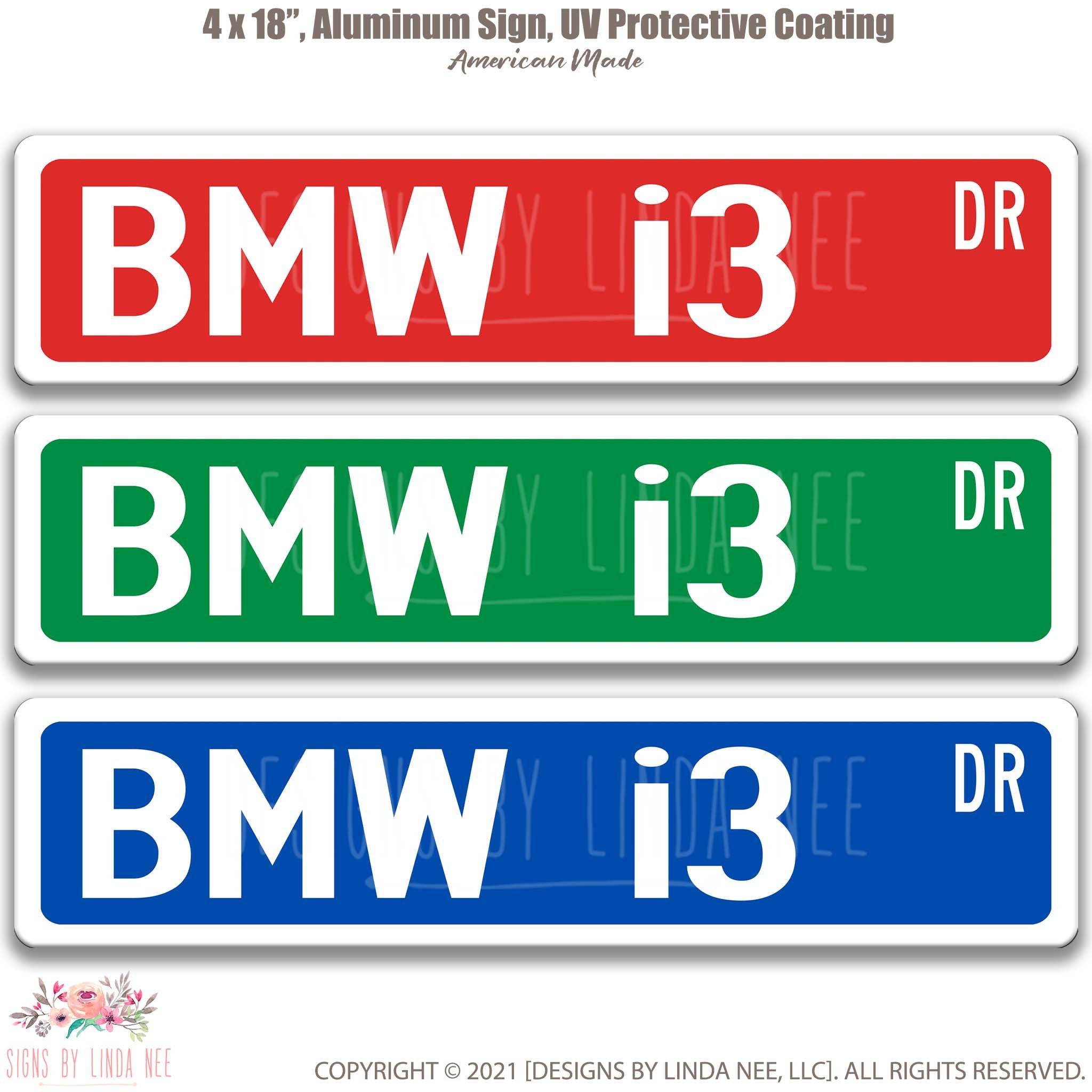 BMW i3 Metal Street Sign, Garage Sign, Auto Accessories