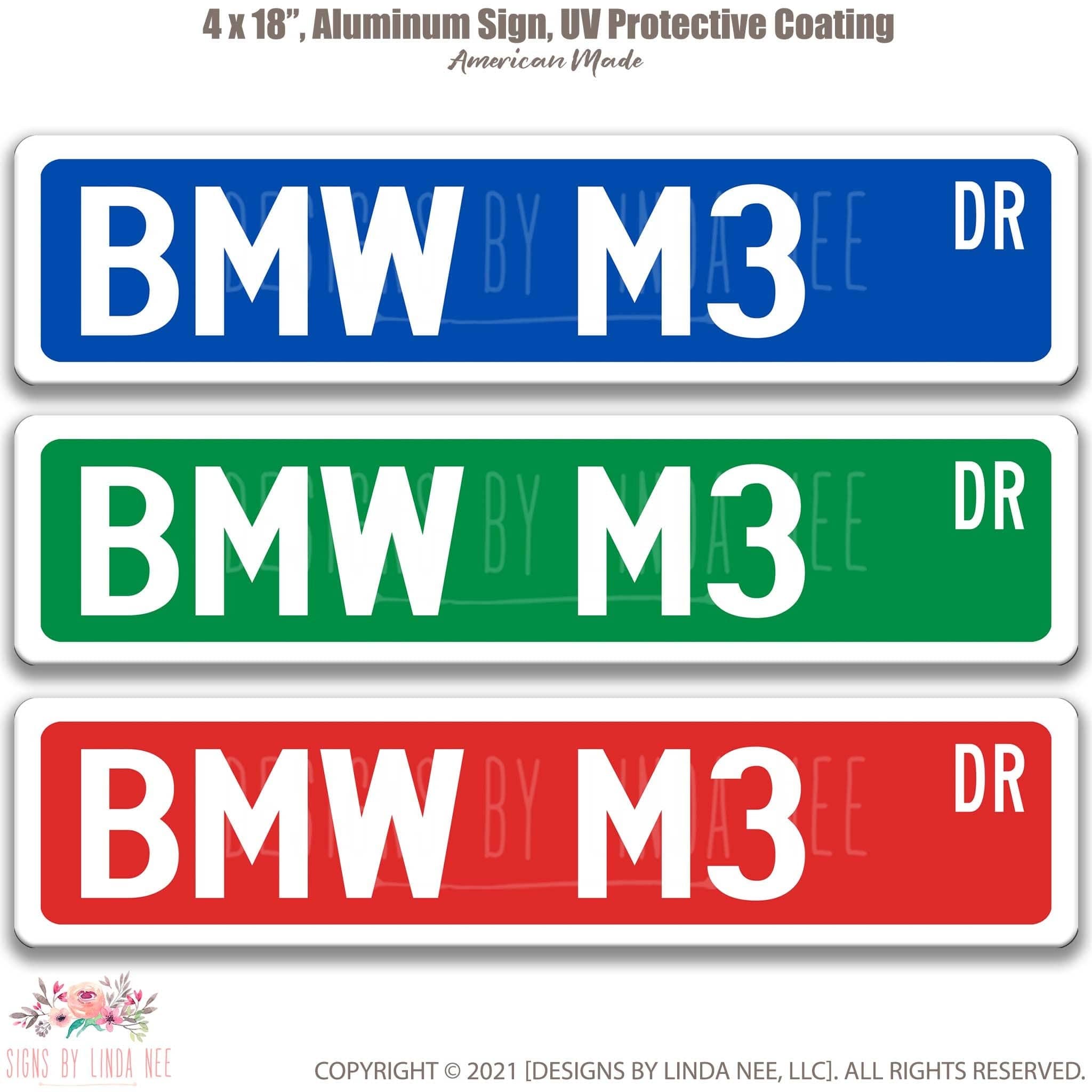 BMW M3 Metal Street Sign, Garage Sign, Auto Accessories