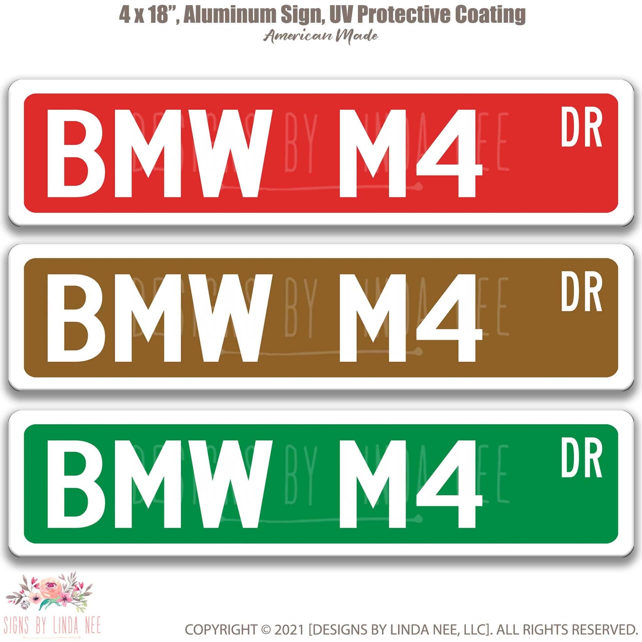 BMW M4 Metal Street Sign, Garage Sign, Auto Accessories