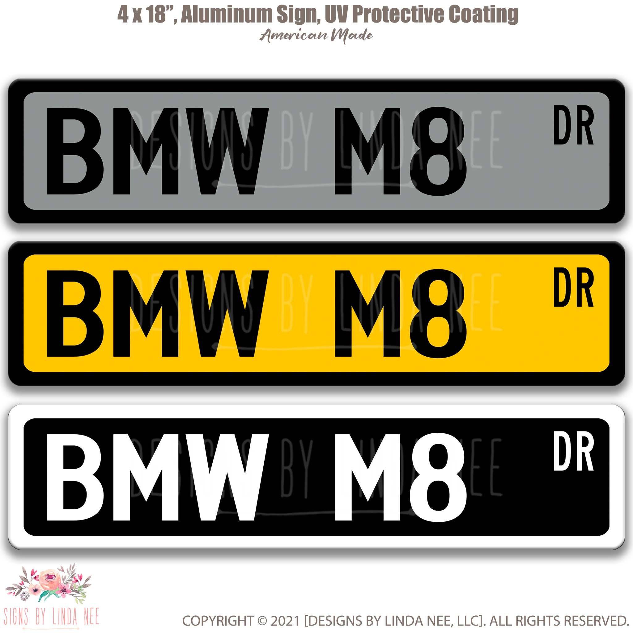 BMW M8 Metal Street Sign, Garage Sign, Auto Accessories