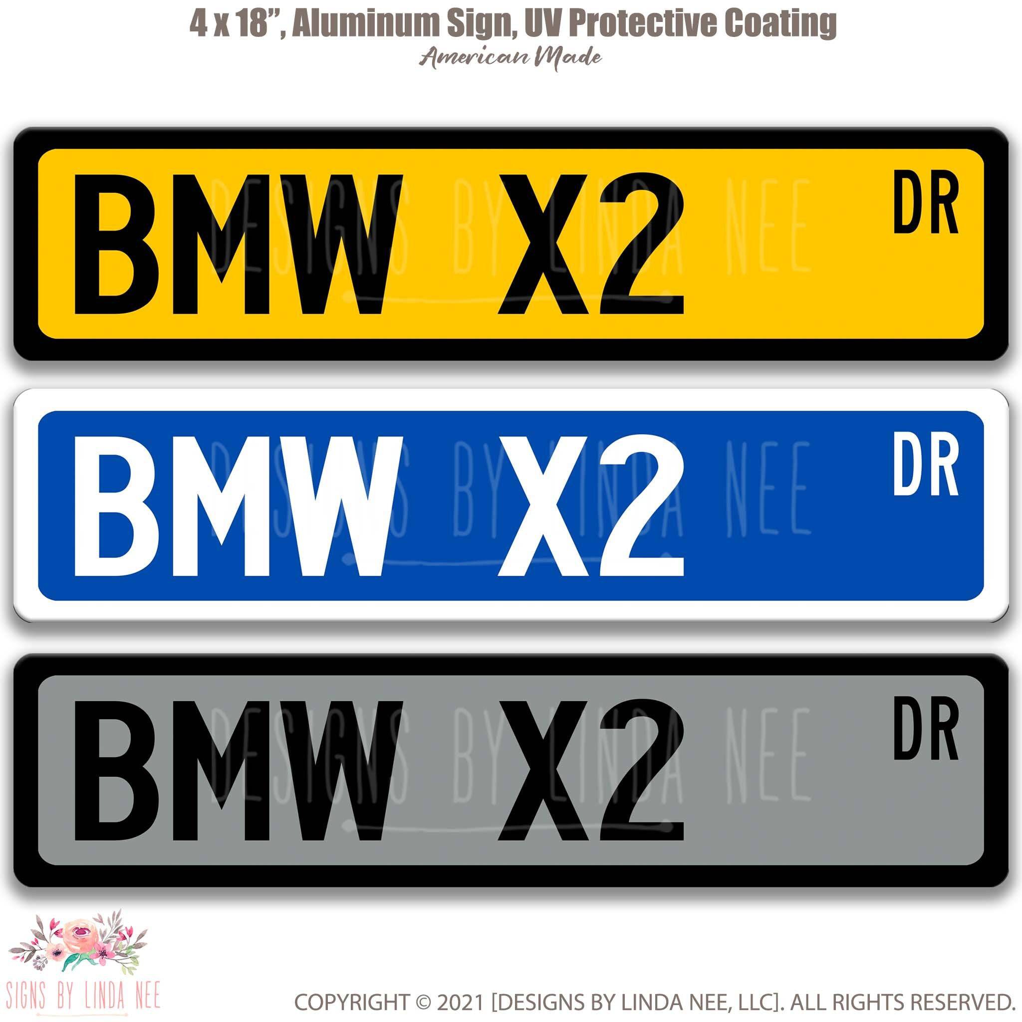 BMW X2 Metal Street Sign, Garage Sign, Auto Accessories