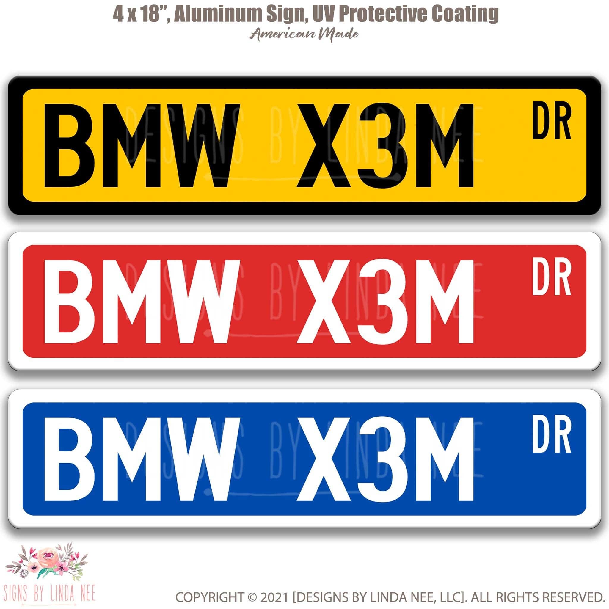 BMW X3M Metal Street Sign, Garage Sign, Auto Accessories