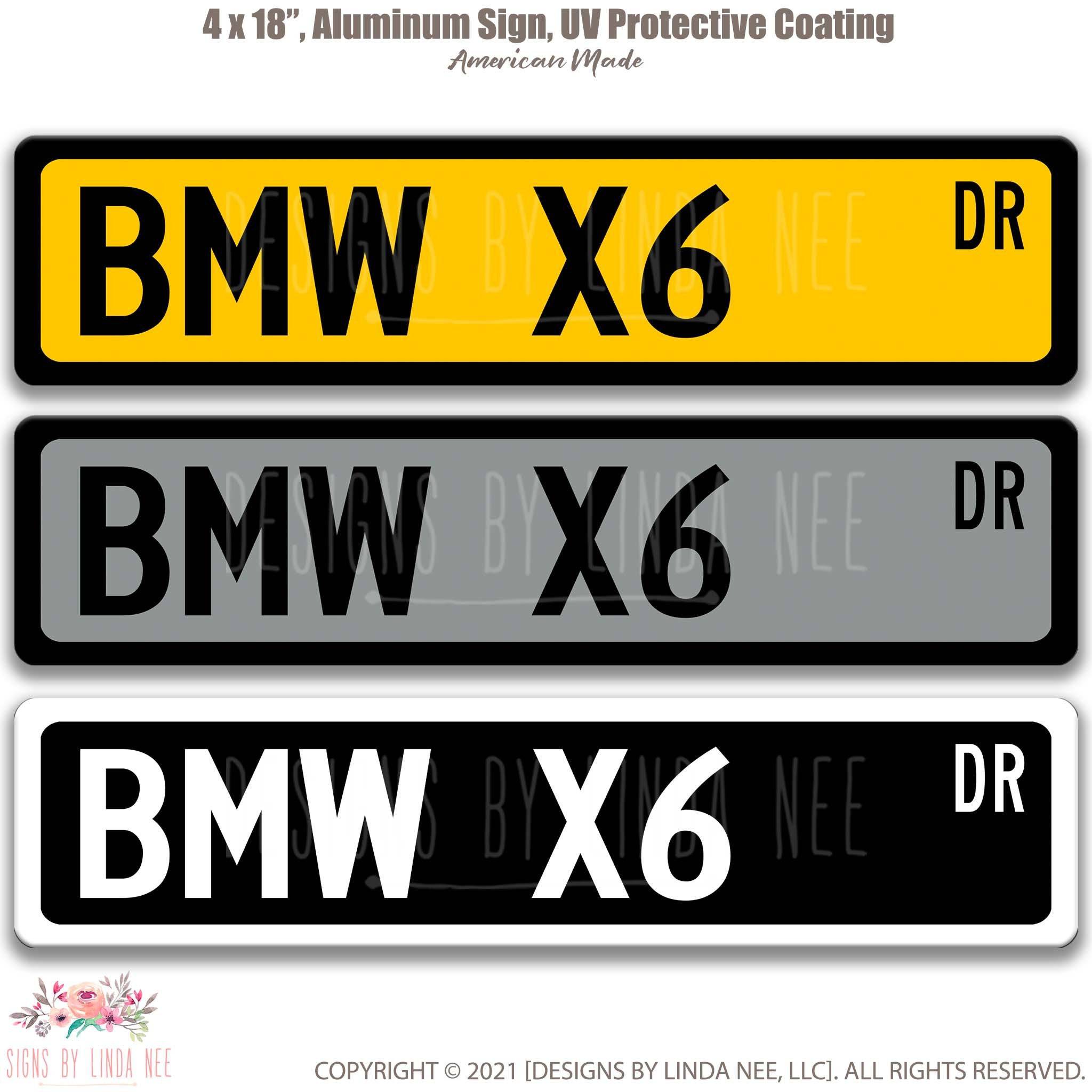 BMW X6 Metal Street Sign, Garage Sign, Auto Accessories