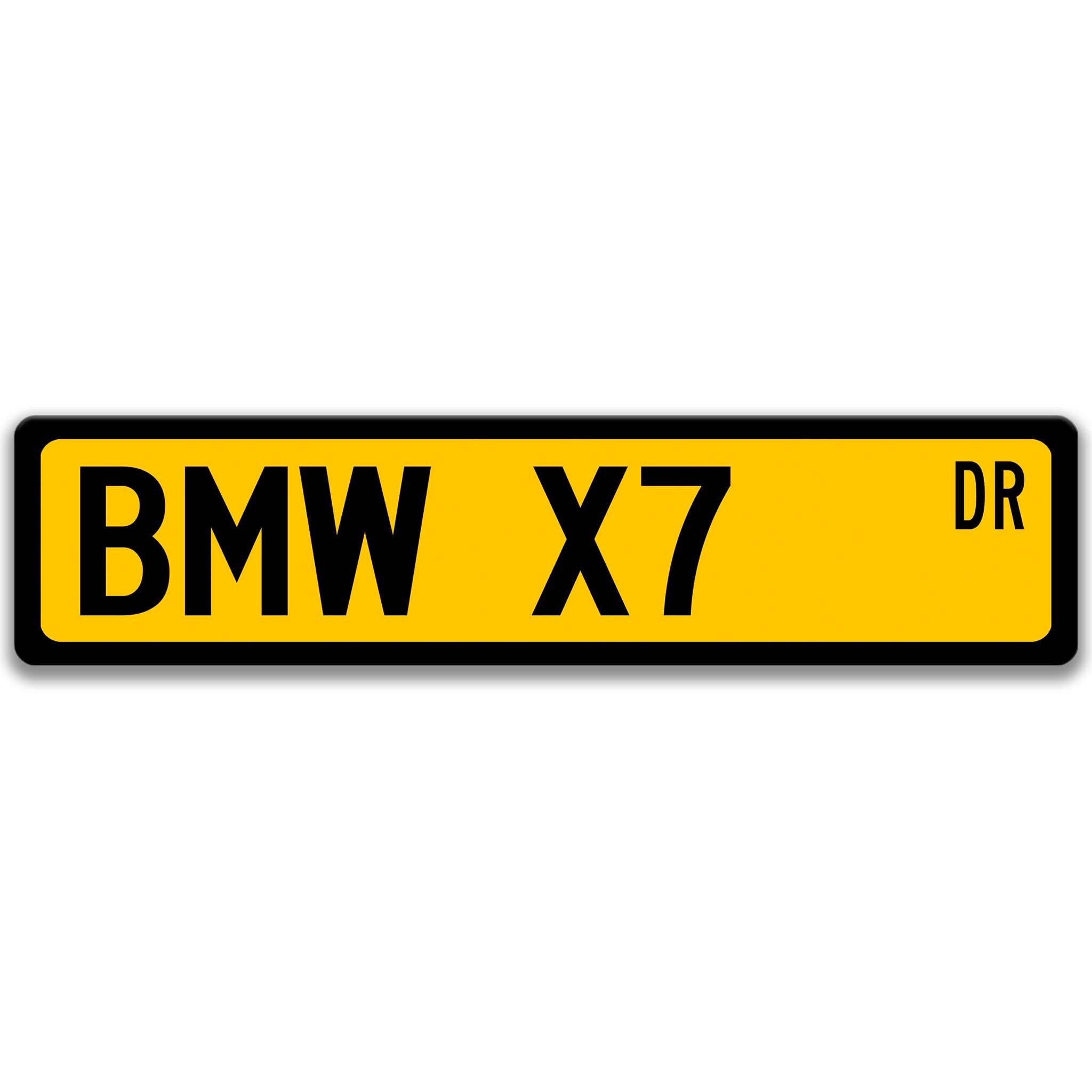 BMW X7 Metal Street Sign