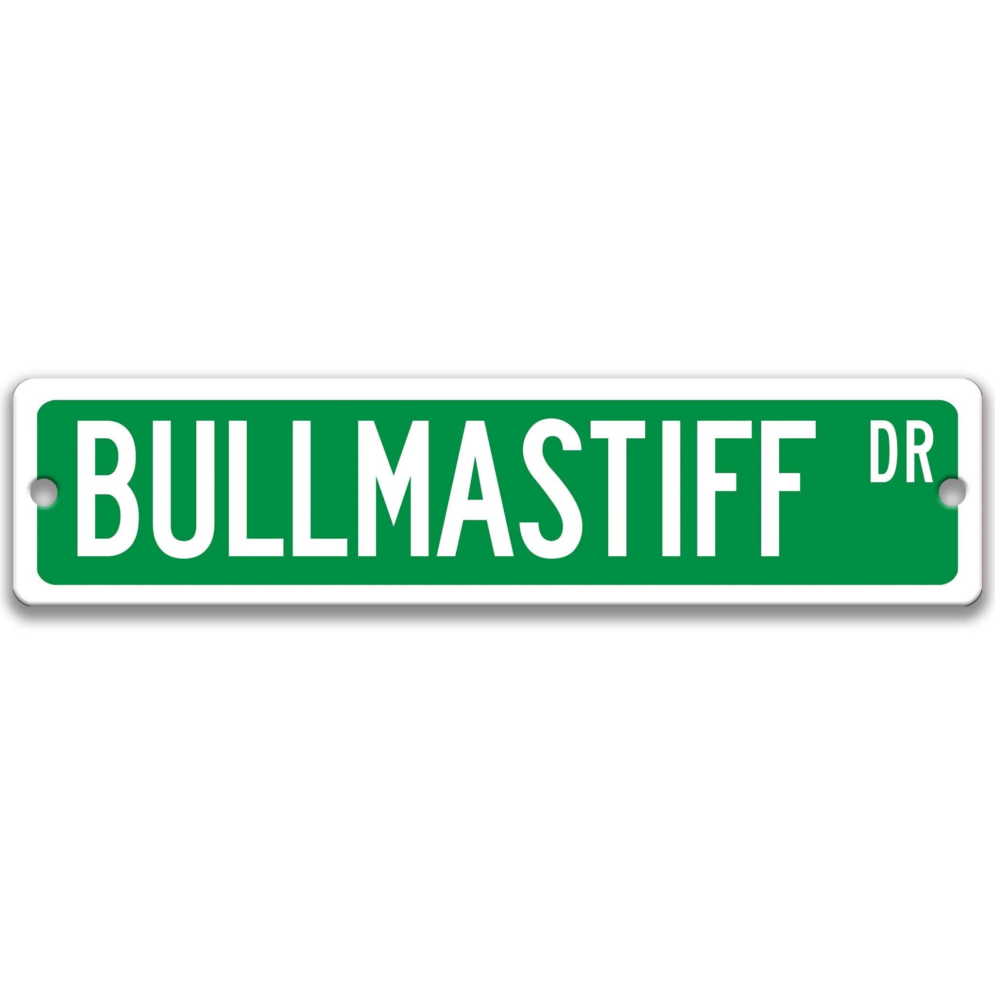 Bullmastiff Dog Metal Street SignDesigns by Linda Nee