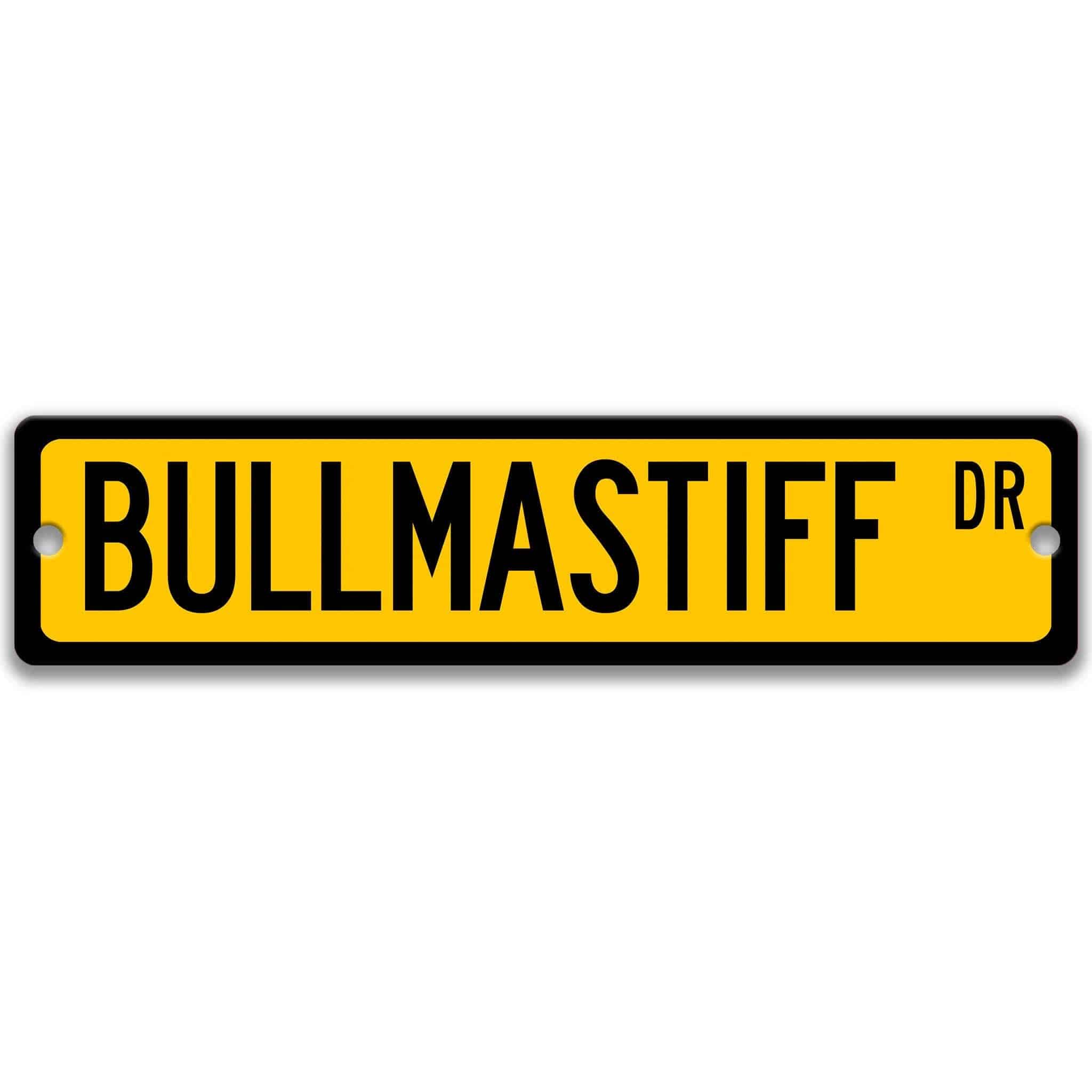 Bullmastiff Dog Metal Street SignDesigns by Linda Nee