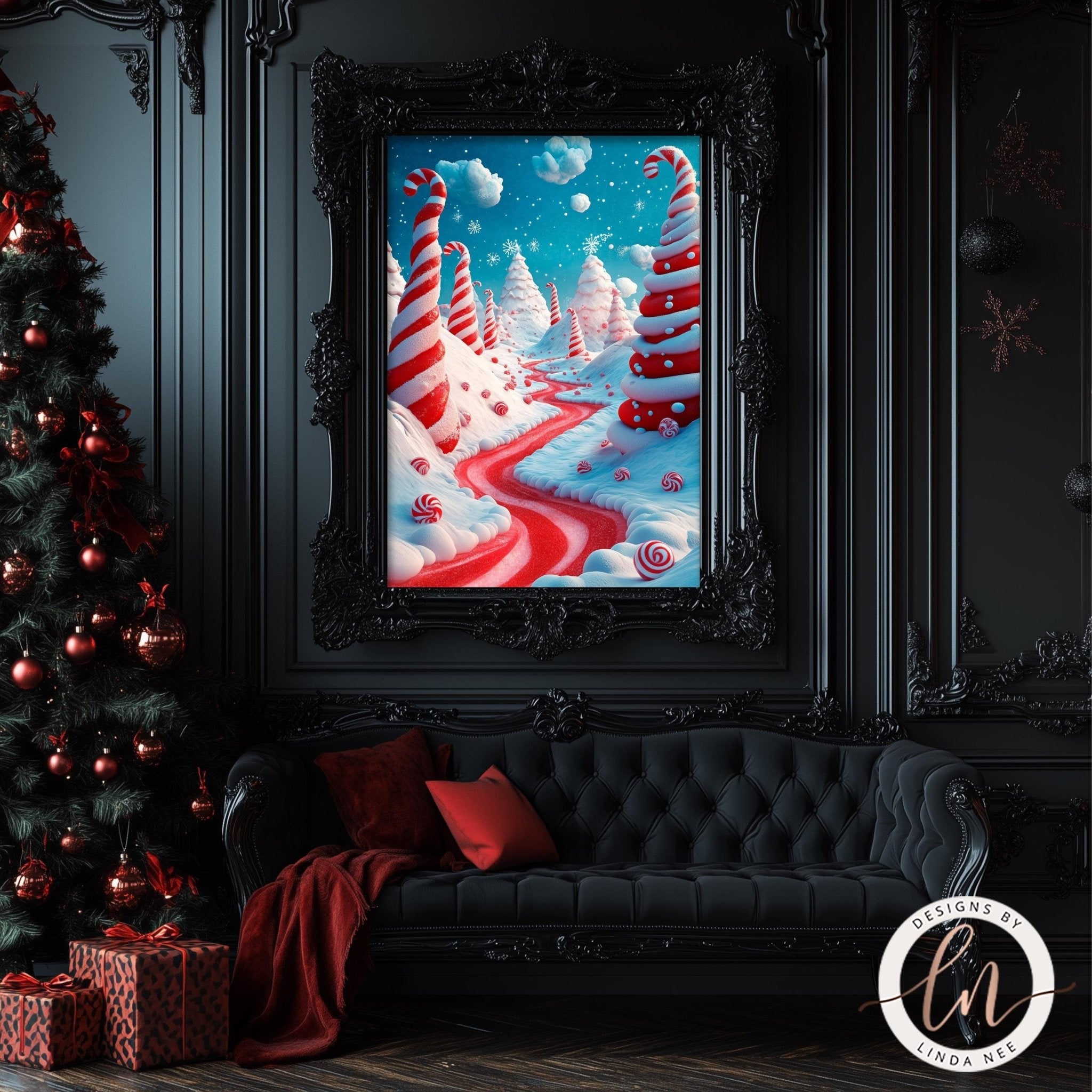 Candy Land Christmas Art - Metal Prints for Holiday Decor