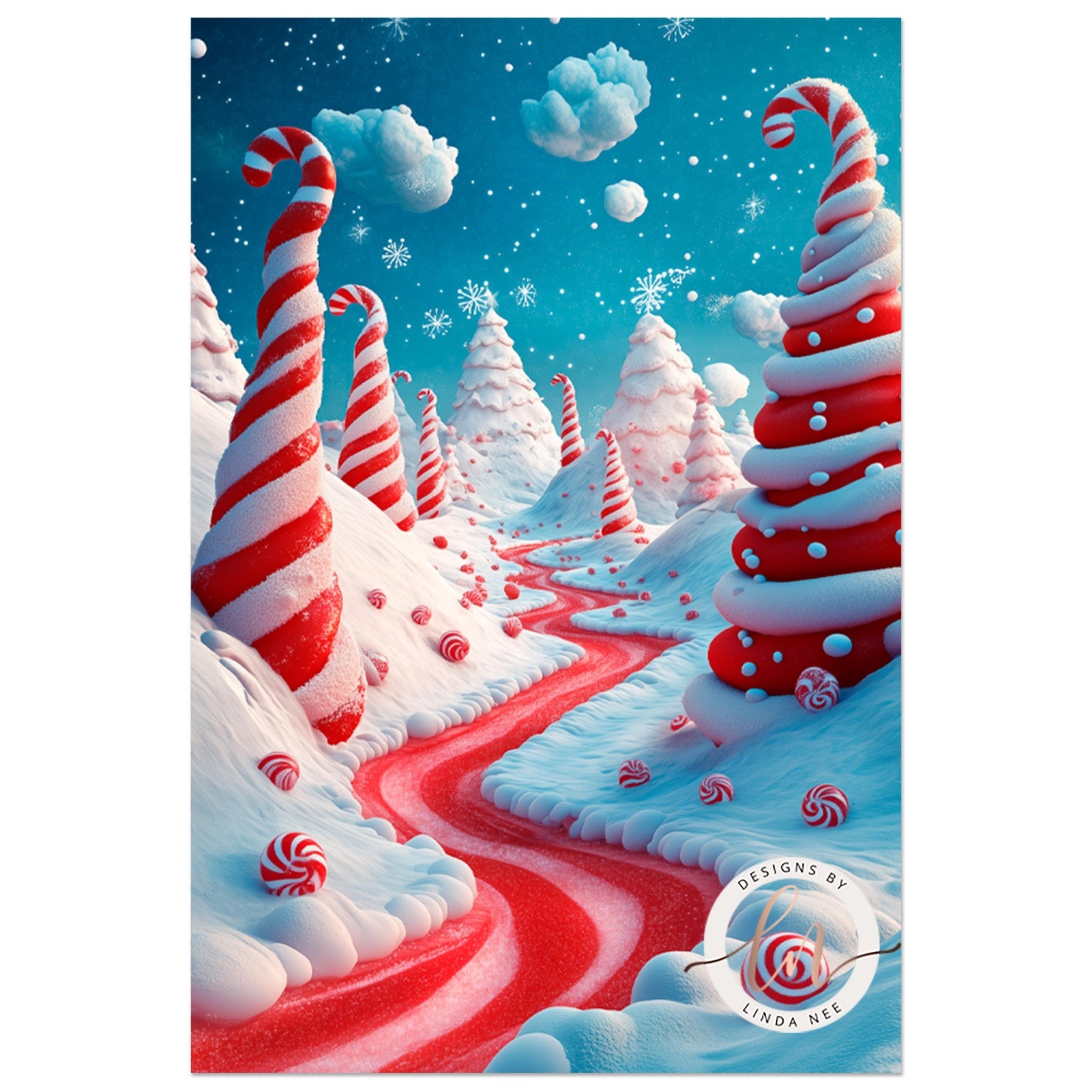 Candy Land Christmas Art - Metal Prints for Holiday Decor