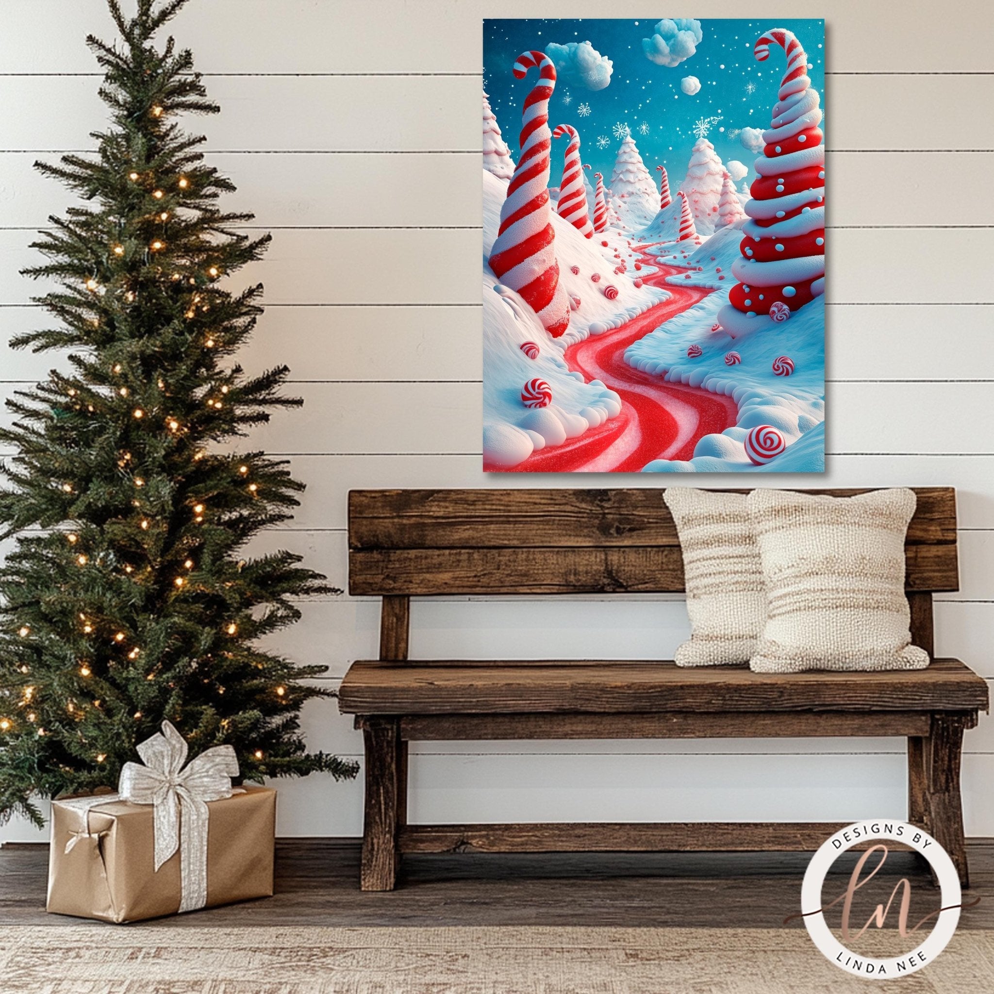 Candy Land Christmas Art - Metal Prints for Holiday Decor