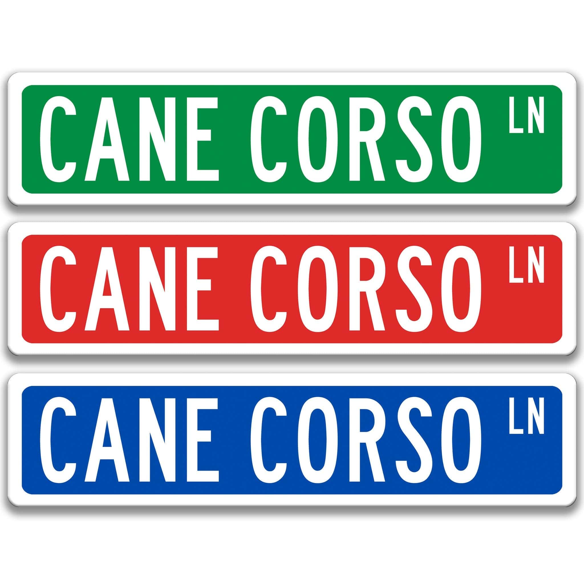 Cane Corso Dog Metal Street Sign