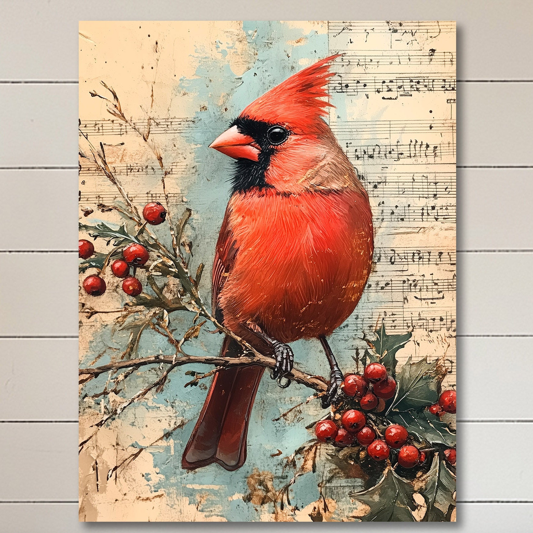 Cardinal Vintage Sheet Music Art - Metal & Fine Art Print