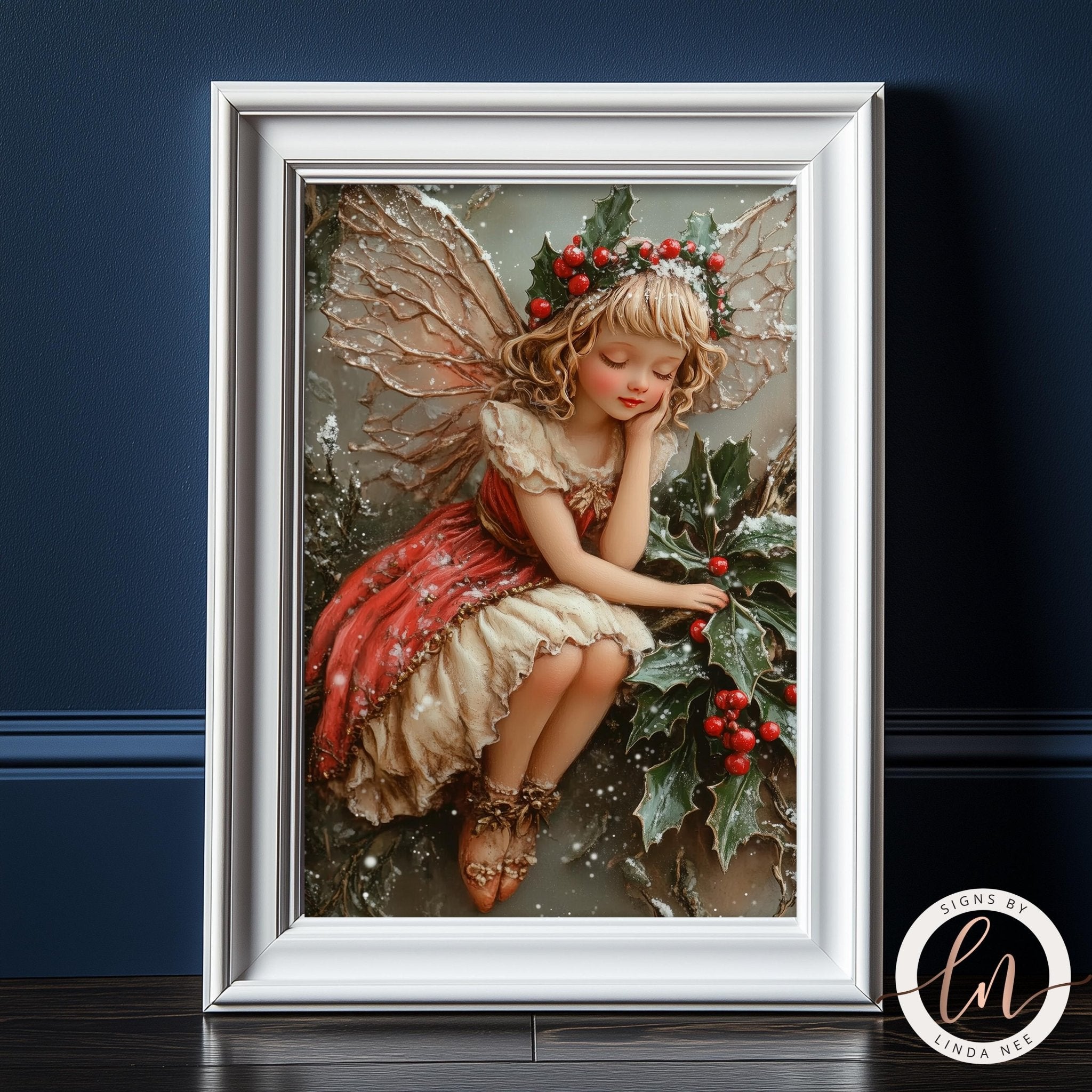 Christmas Fairy Wall Art - Metal or Fine Art Paper Print