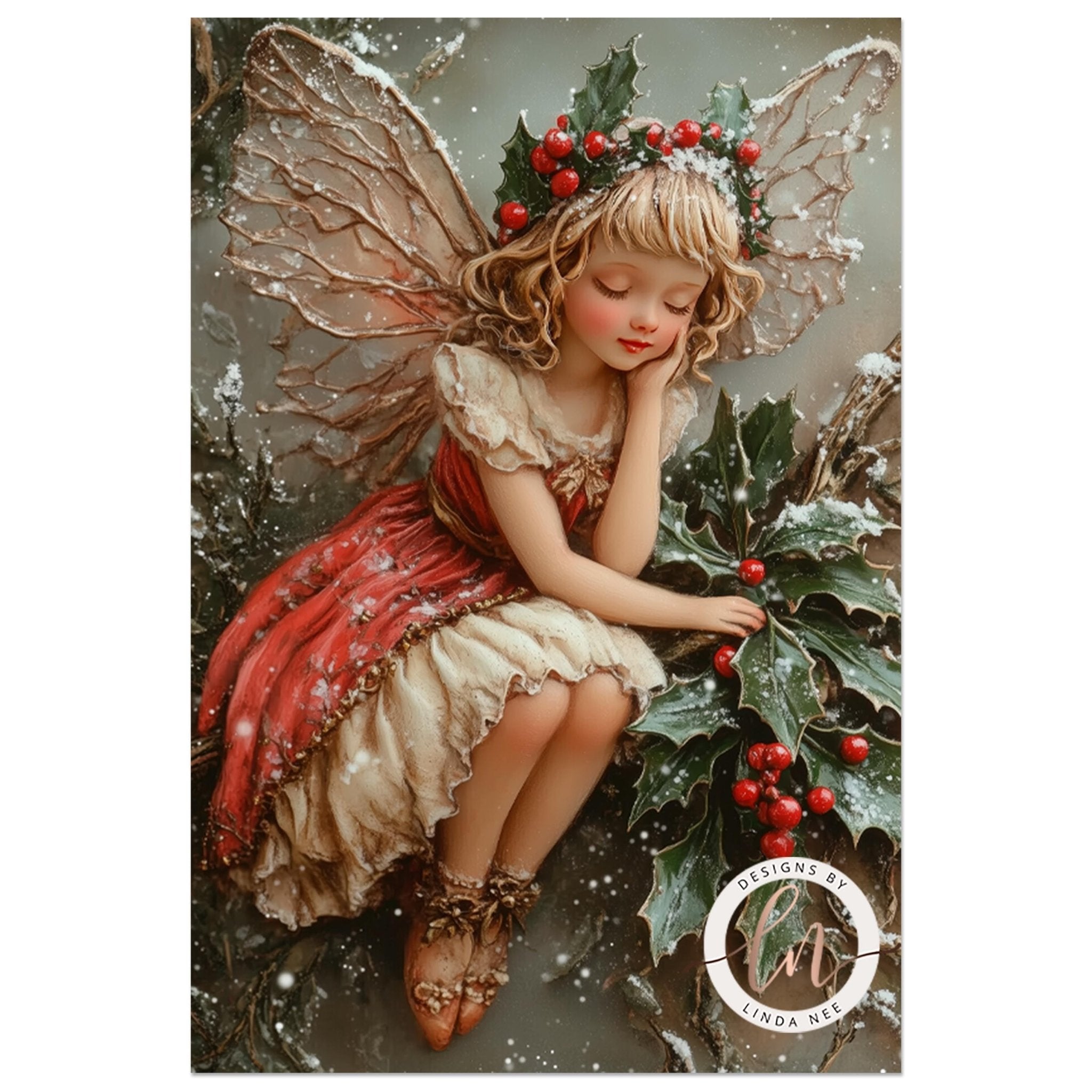 Christmas Fairy Wall Art - Metal or Fine Art Paper Print