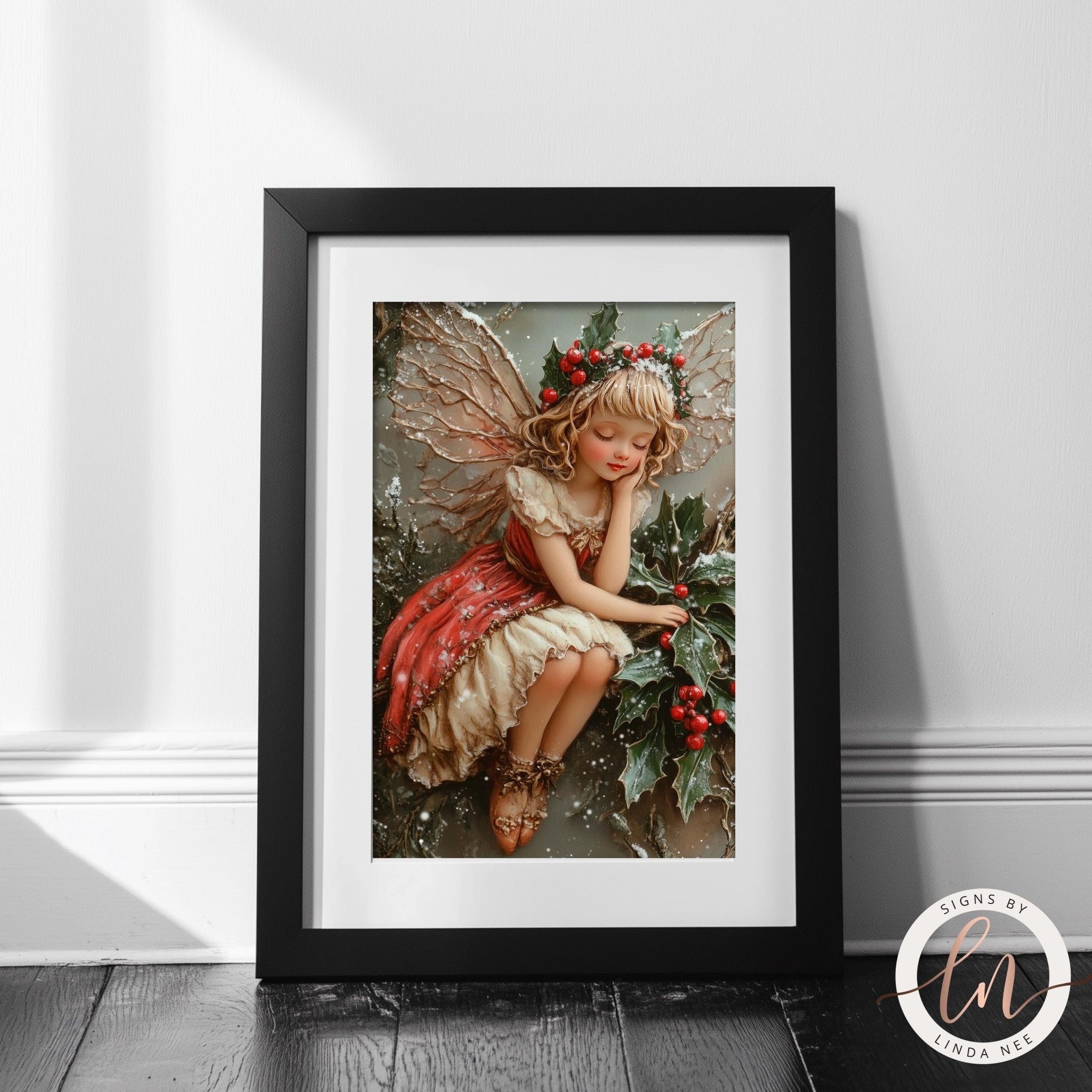 Christmas Fairy Wall Art - Metal or Fine Art Paper Print