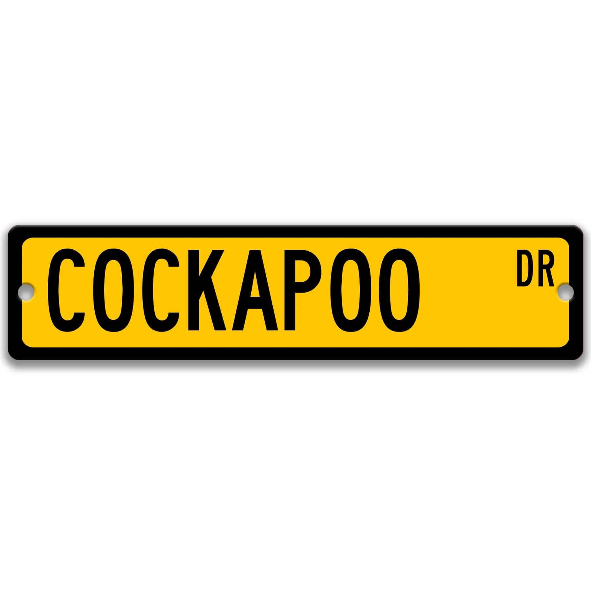 Cockapoo Dog Metal Street Sign