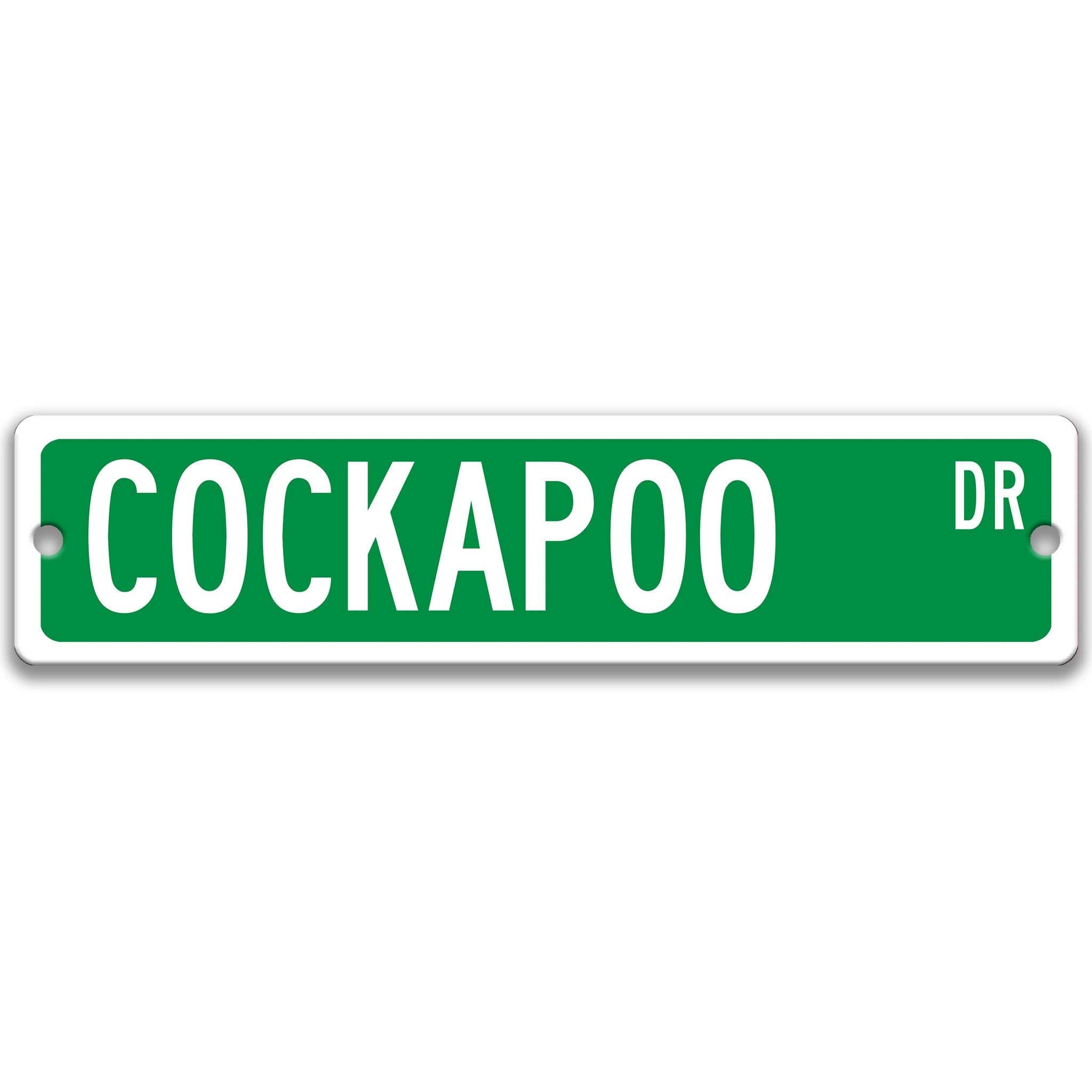 Cockapoo Dog Metal Street Sign