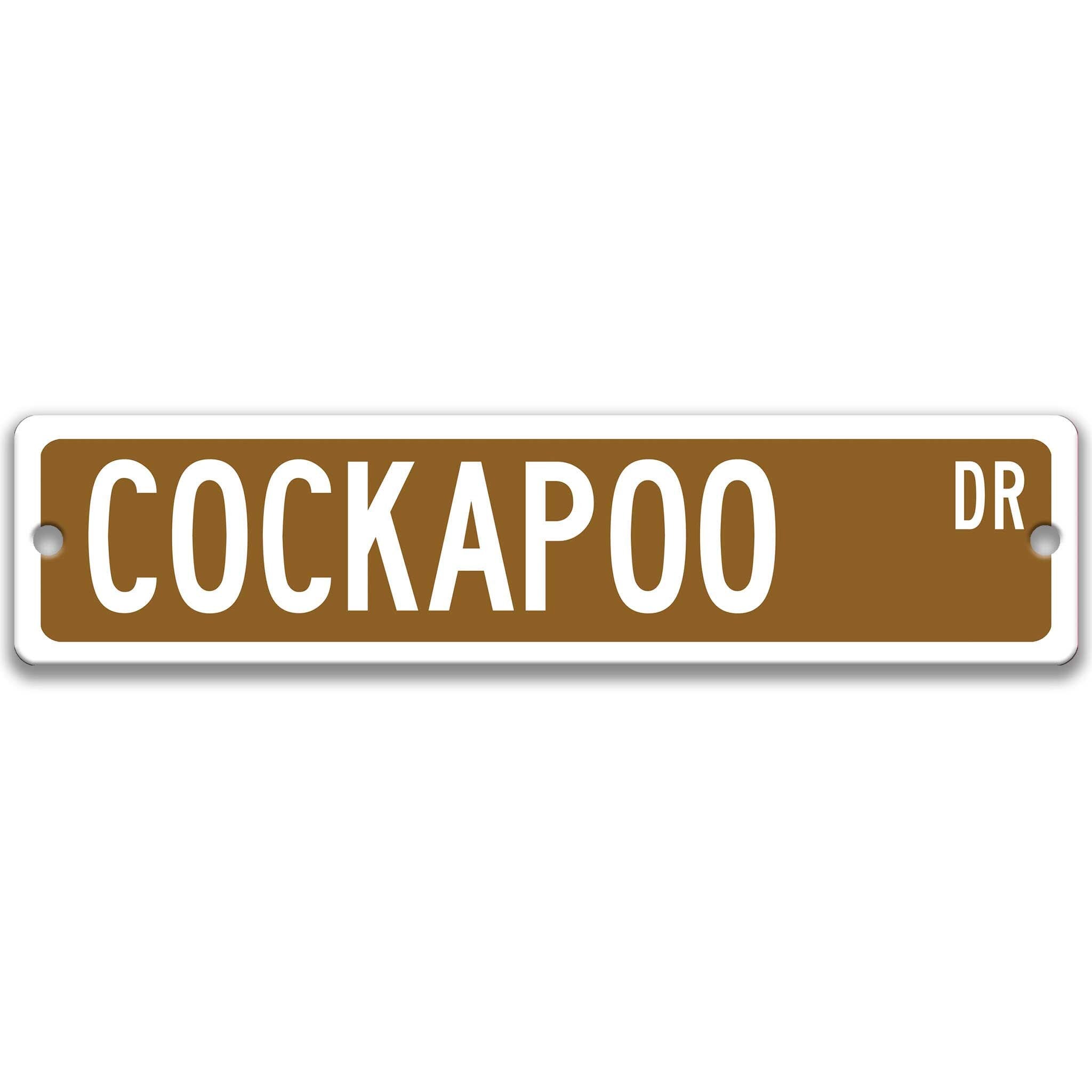 Cockapoo Dog Metal Street Sign