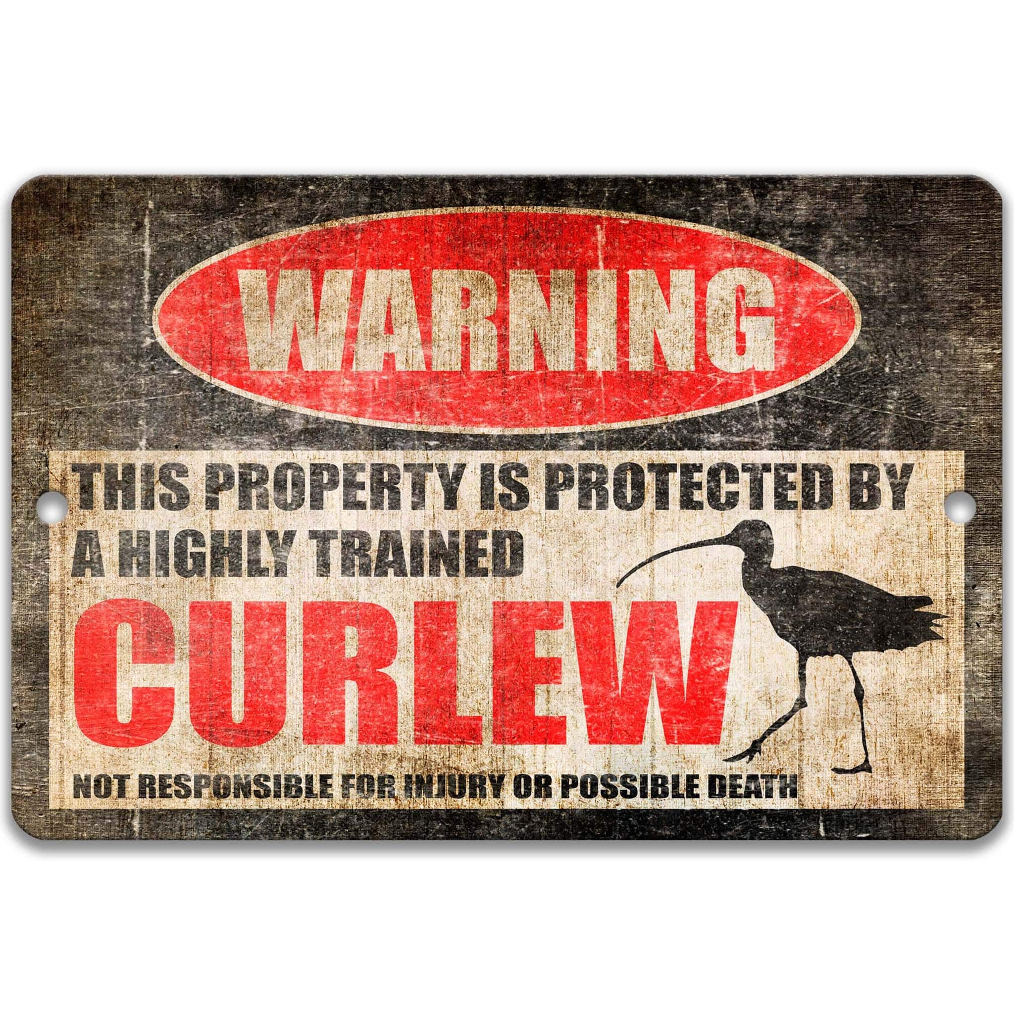 Curlew Warning Sign