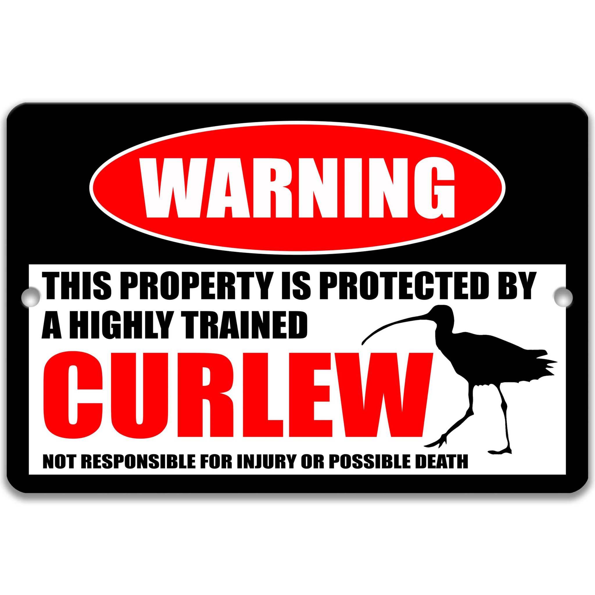 Curlew Warning Sign