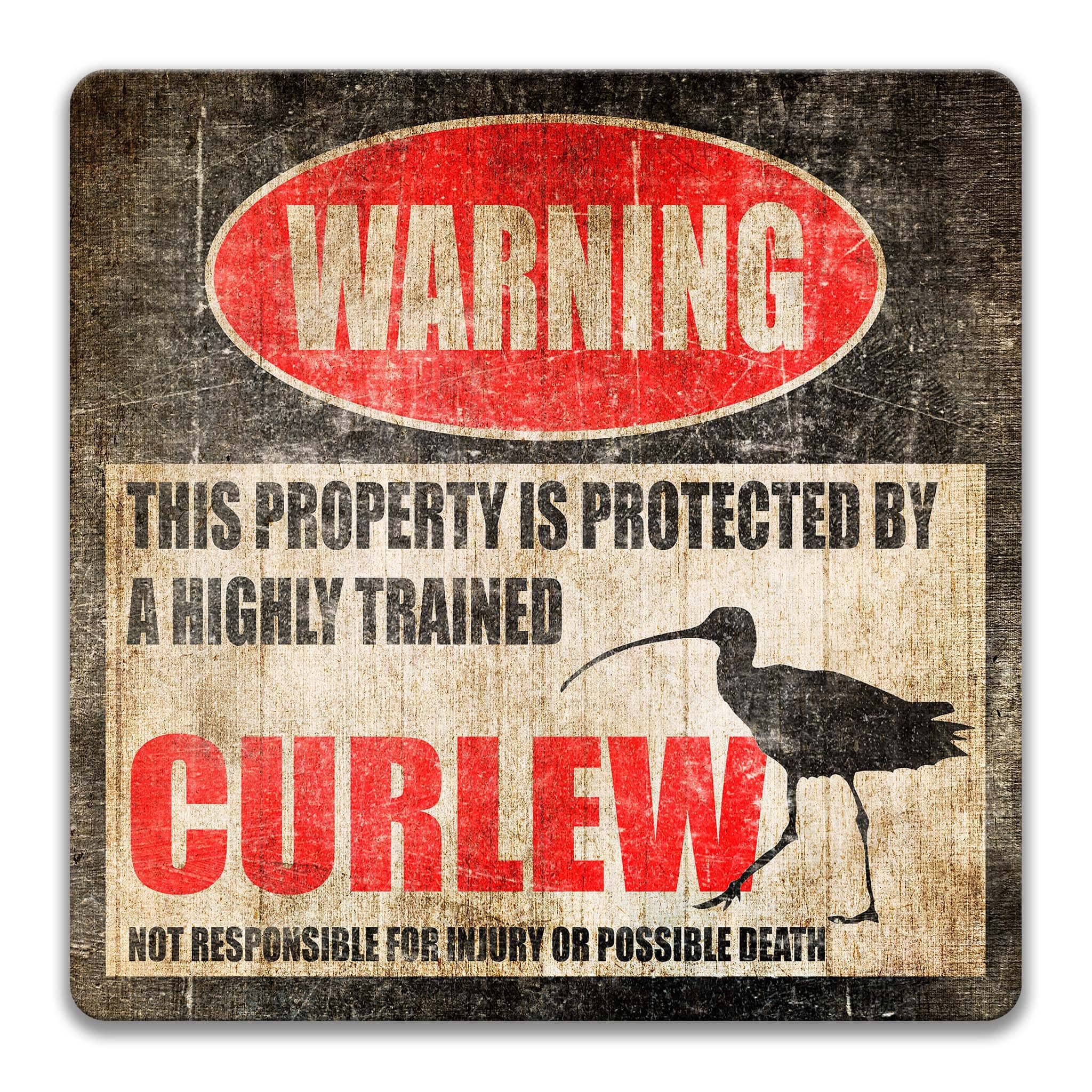 Curlew Warning Sign