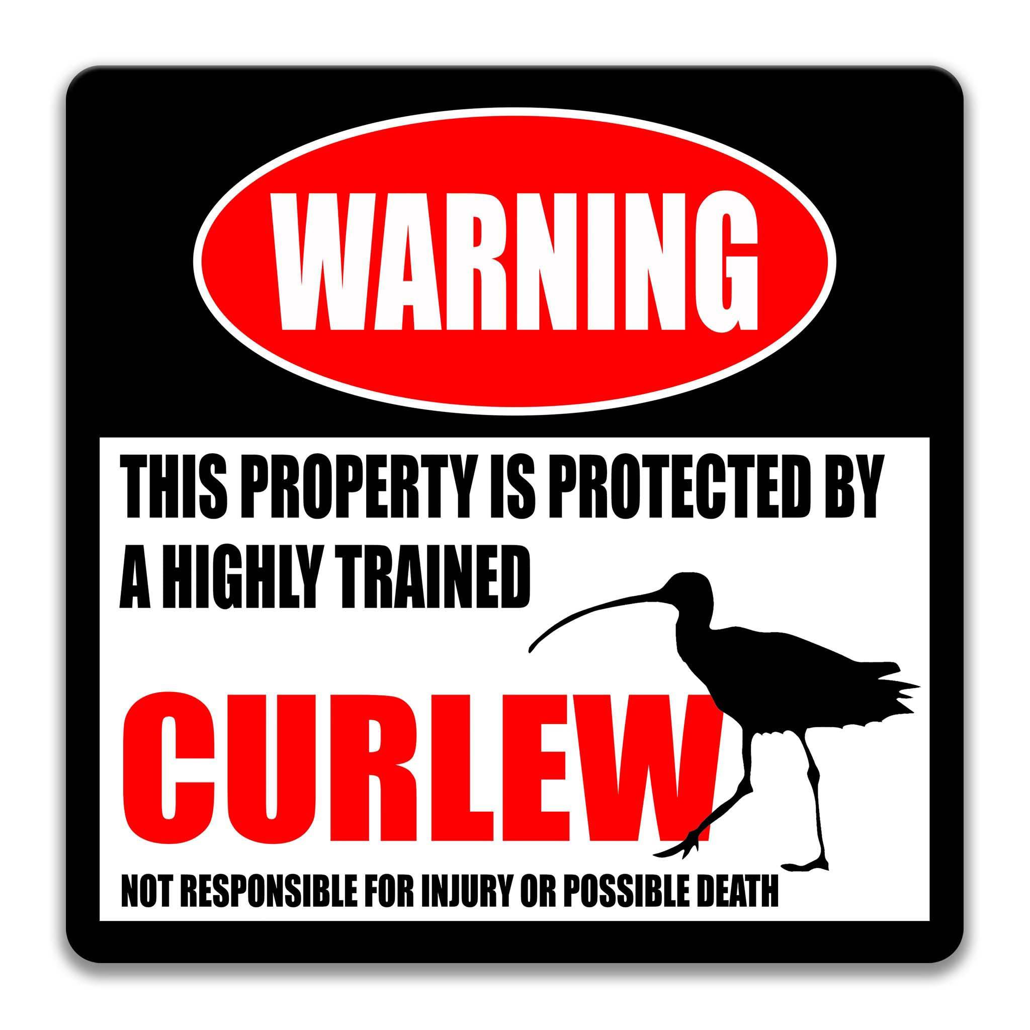 Curlew Warning Sign