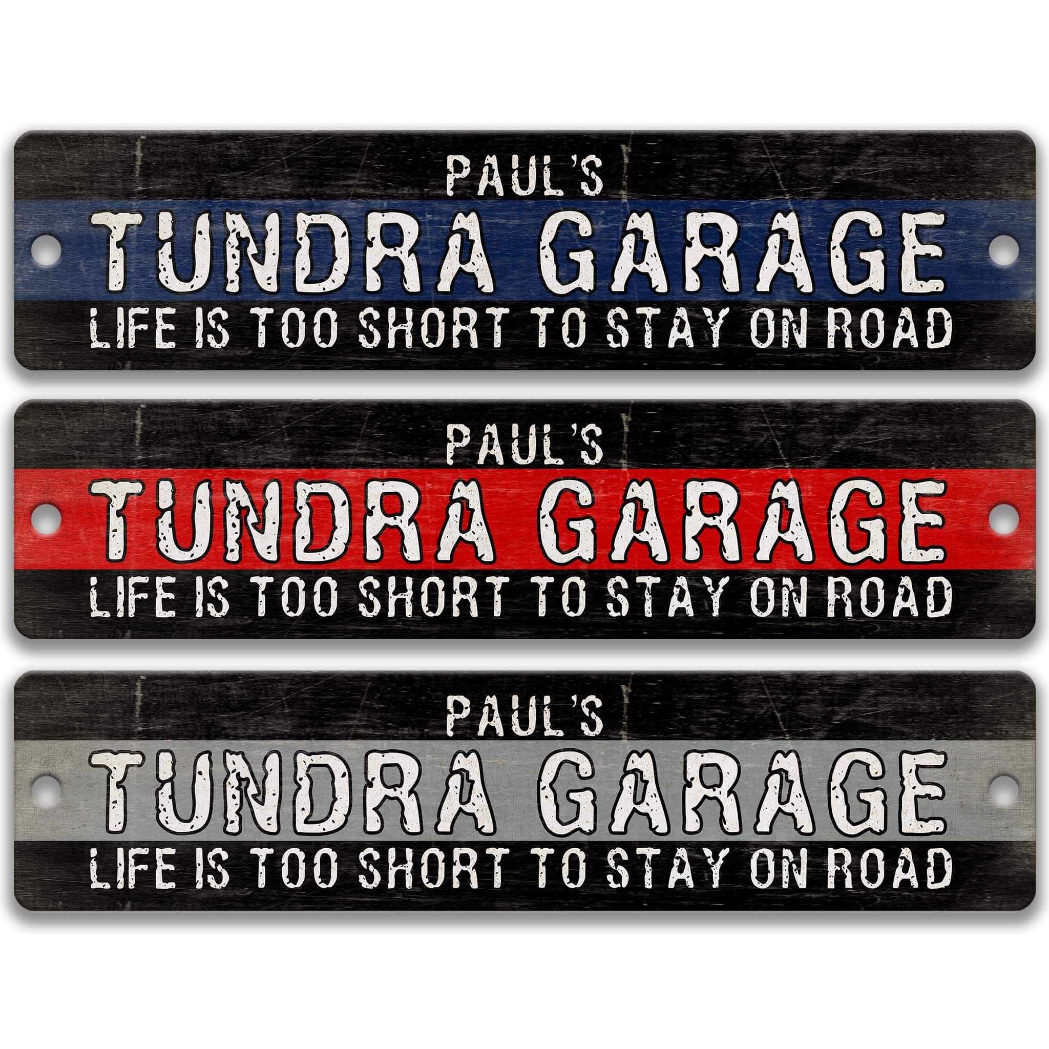 Custom Toyota Tundra Garage Sign, Tundra Accessories, Tundra Street Sign, Four Wheel Metal Sign, 4 Wheel Drive Off Roading Gear A - SSV160