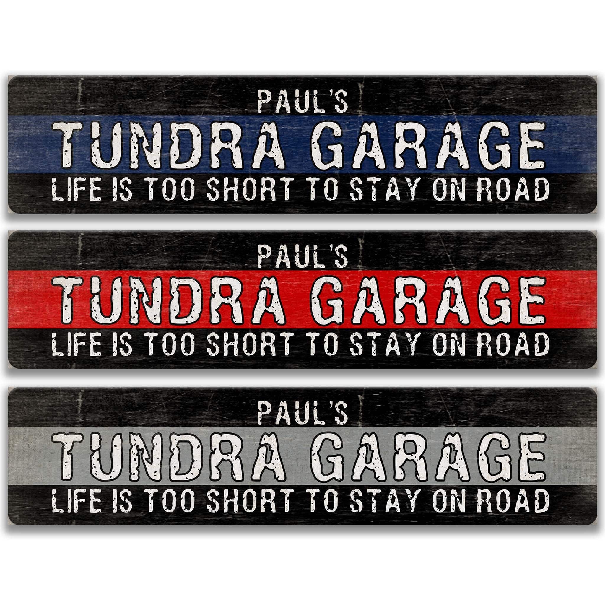 Custom Toyota Tundra Garage Sign, Tundra Accessories, Tundra Street Sign, Four Wheel Metal Sign, 4 Wheel Drive Off Roading Gear A - SSV160