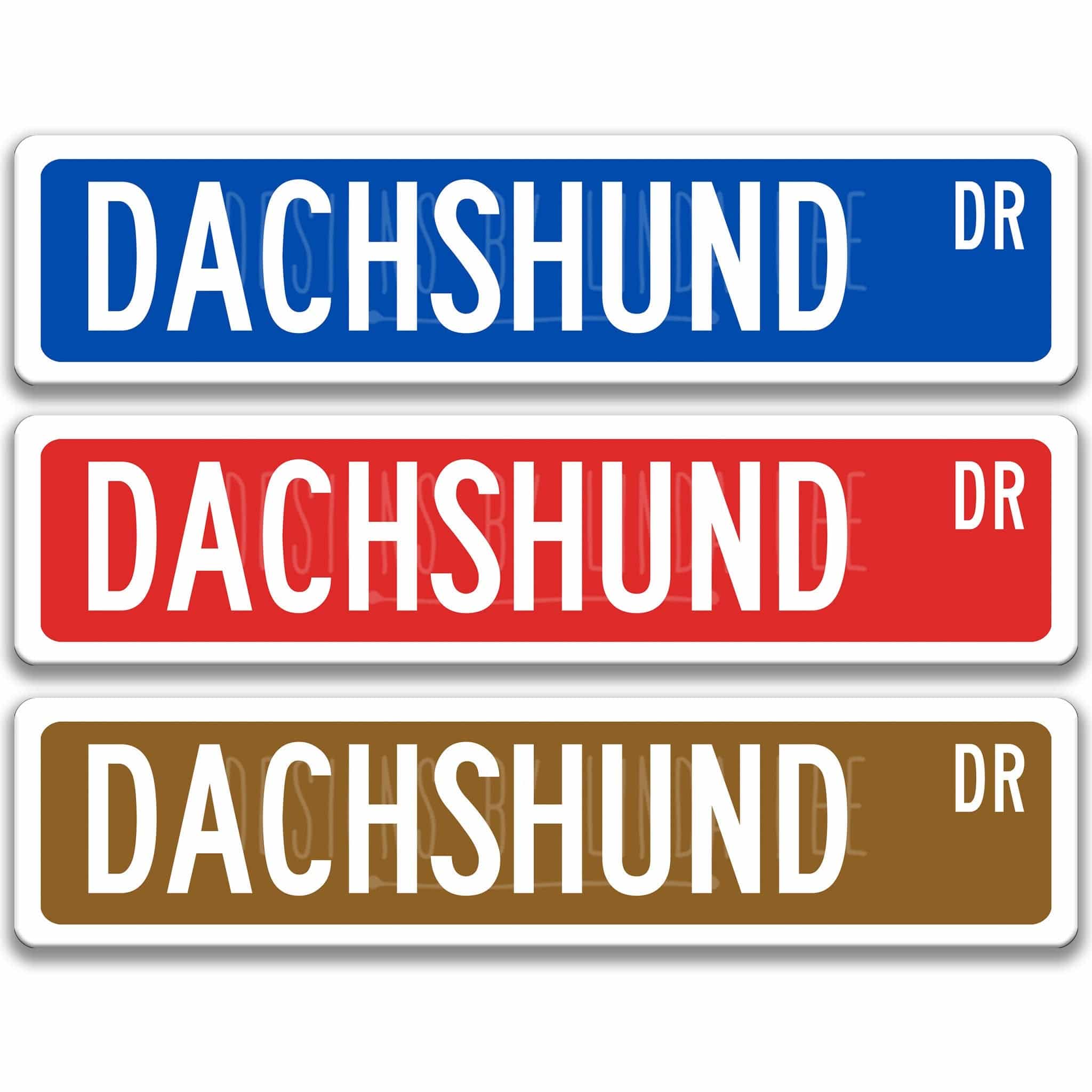 Dachshund Dog Metal Street Sign