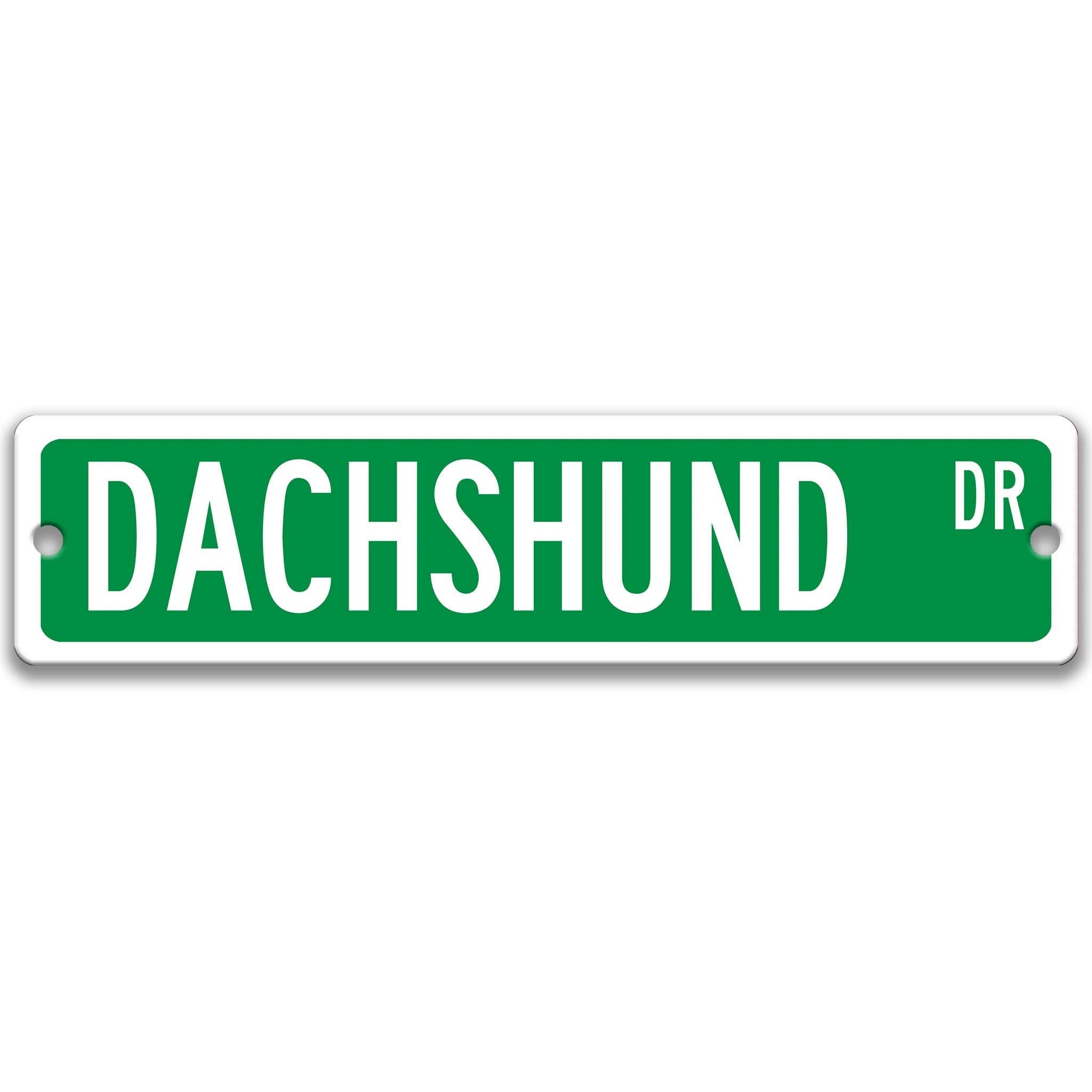 Dachshund Dog Metal Street Sign