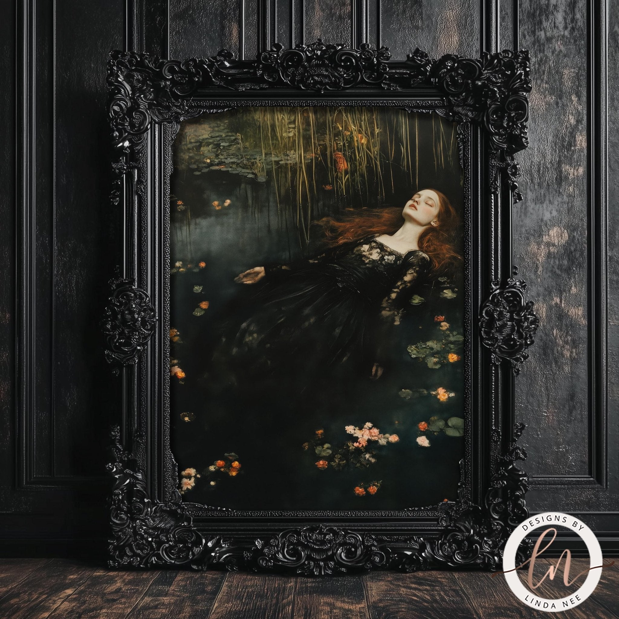 Dark Ophelia Drowning Print