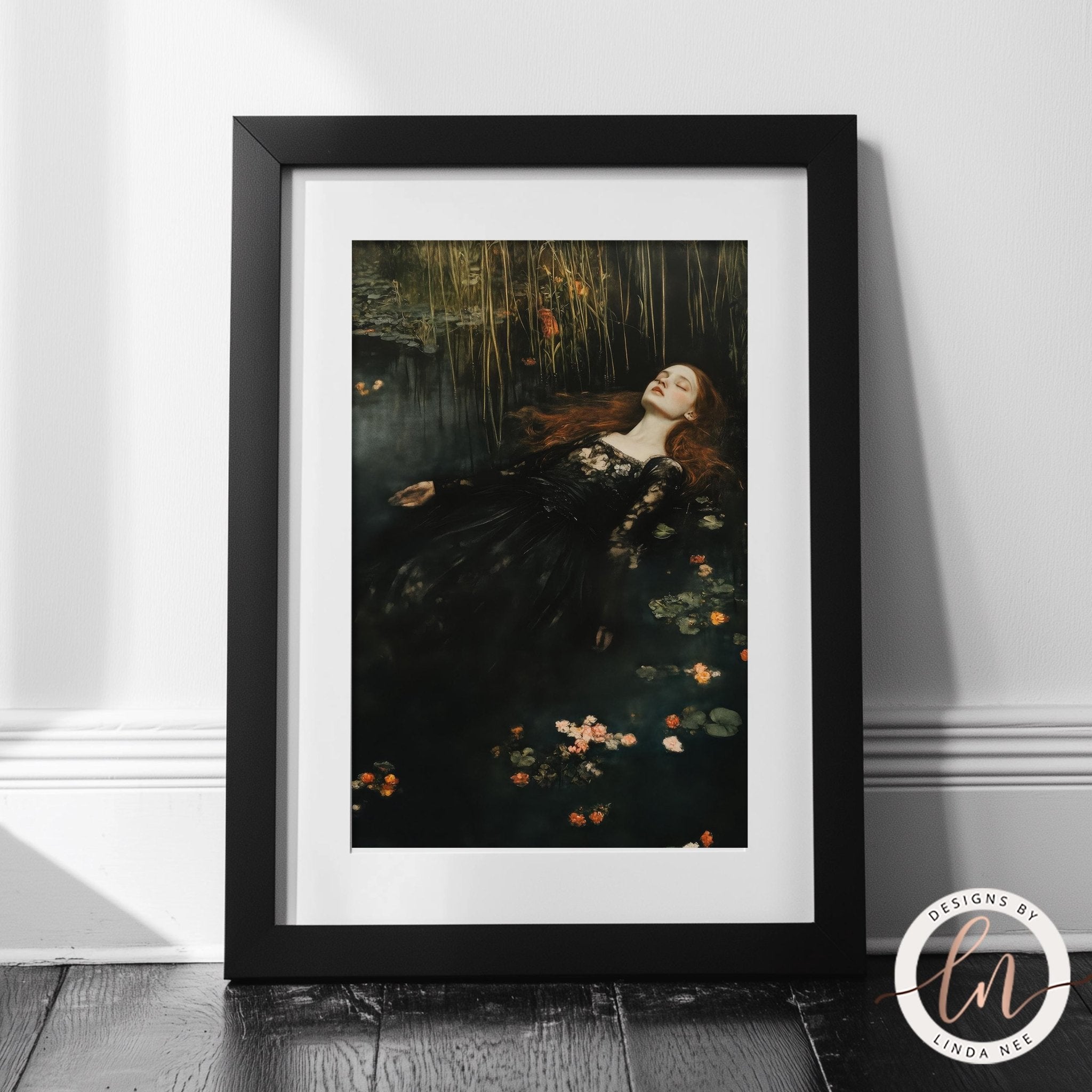 Dark Ophelia Drowning Print