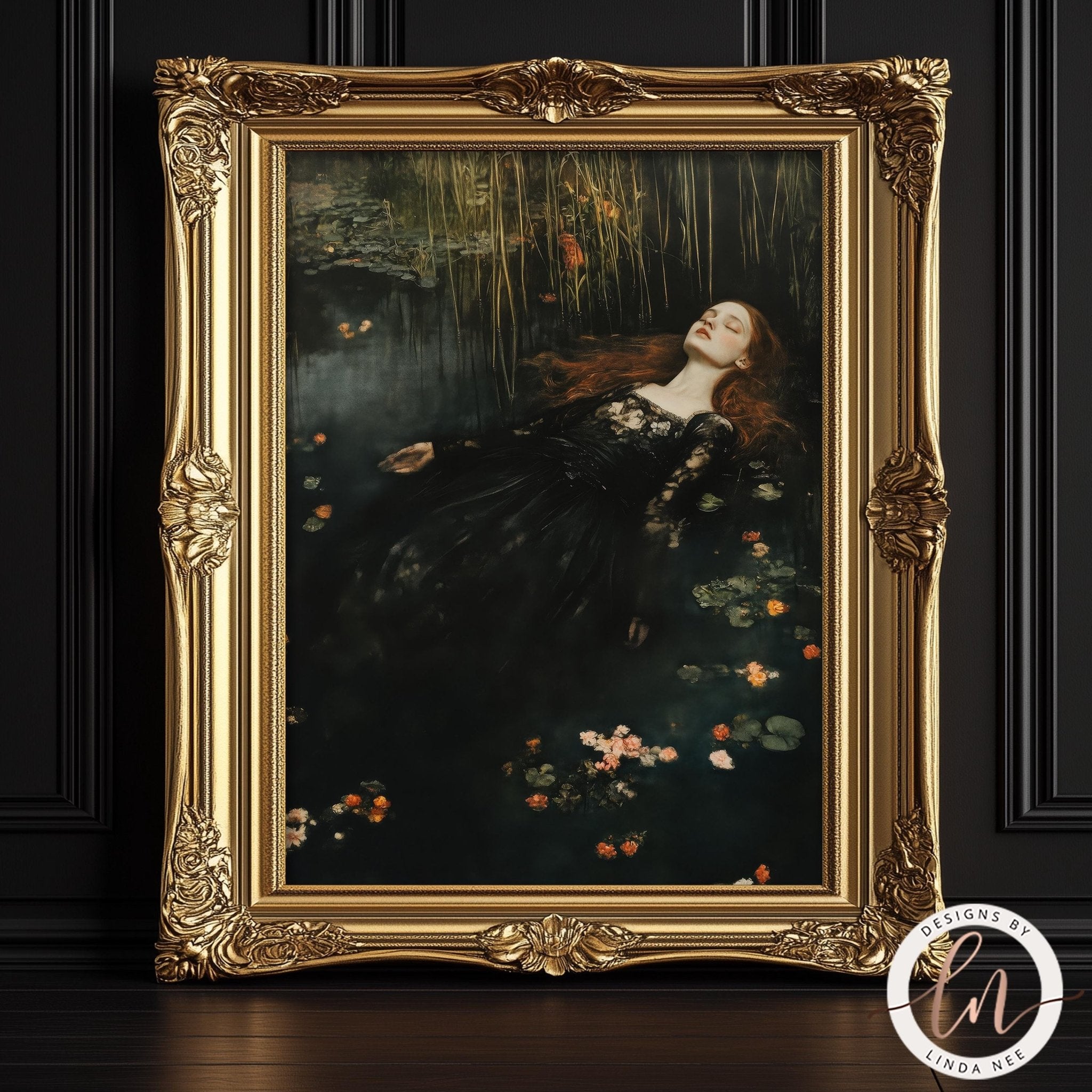 Dark Ophelia Drowning Print