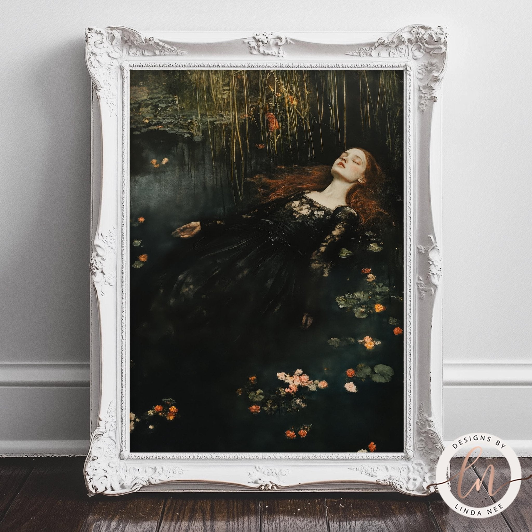 Dark Ophelia Drowning Print