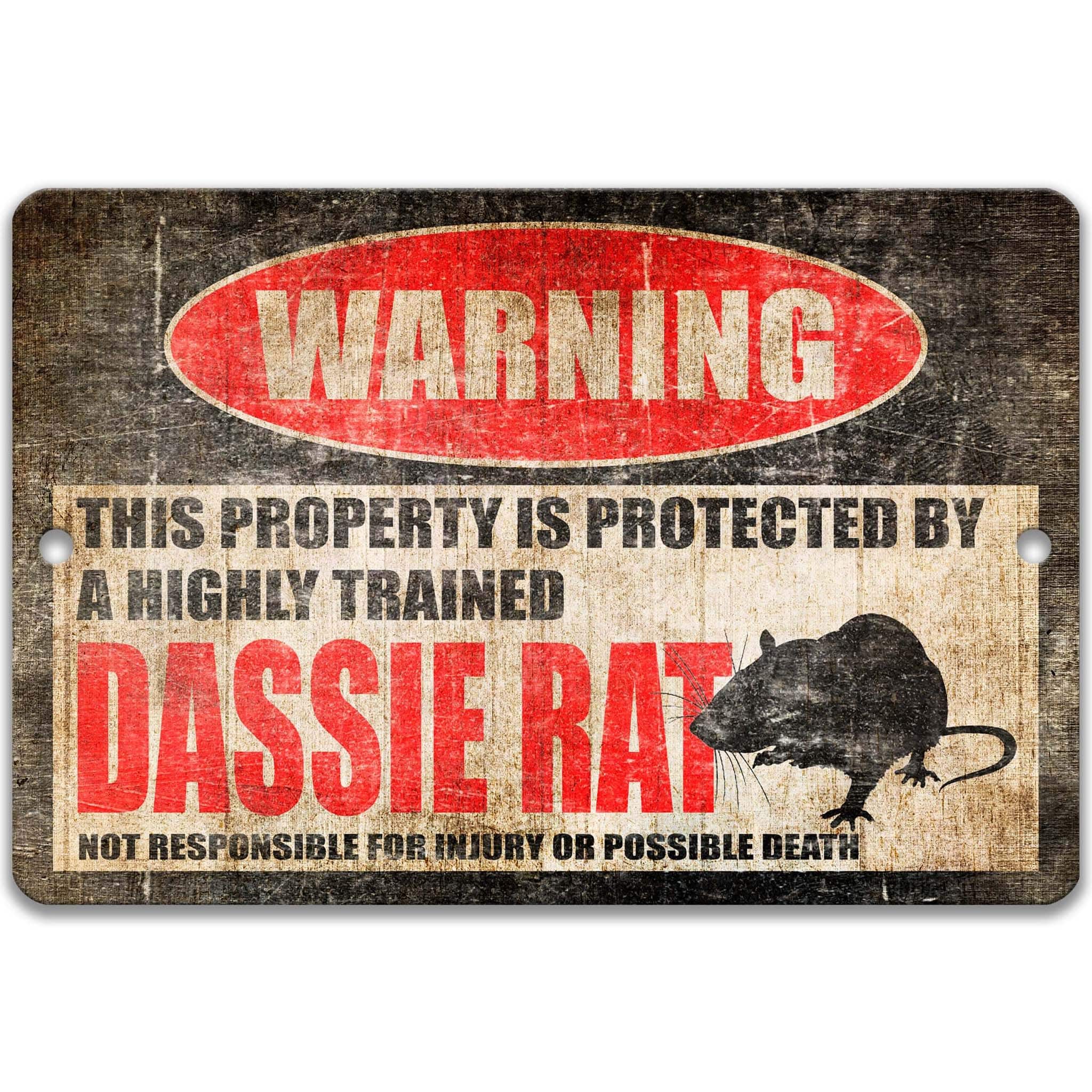 Dassie Rat Warning Sign