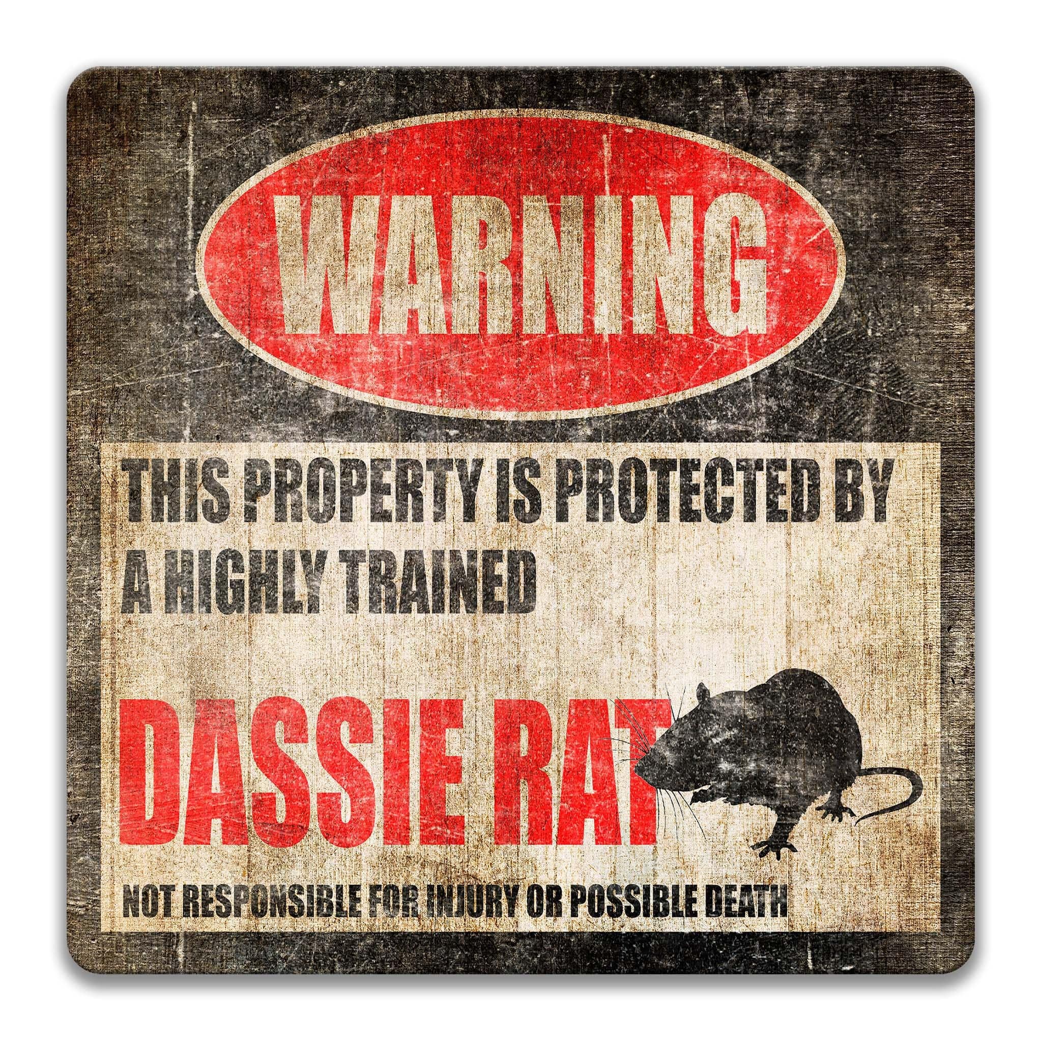 Dassie Rat Warning Sign