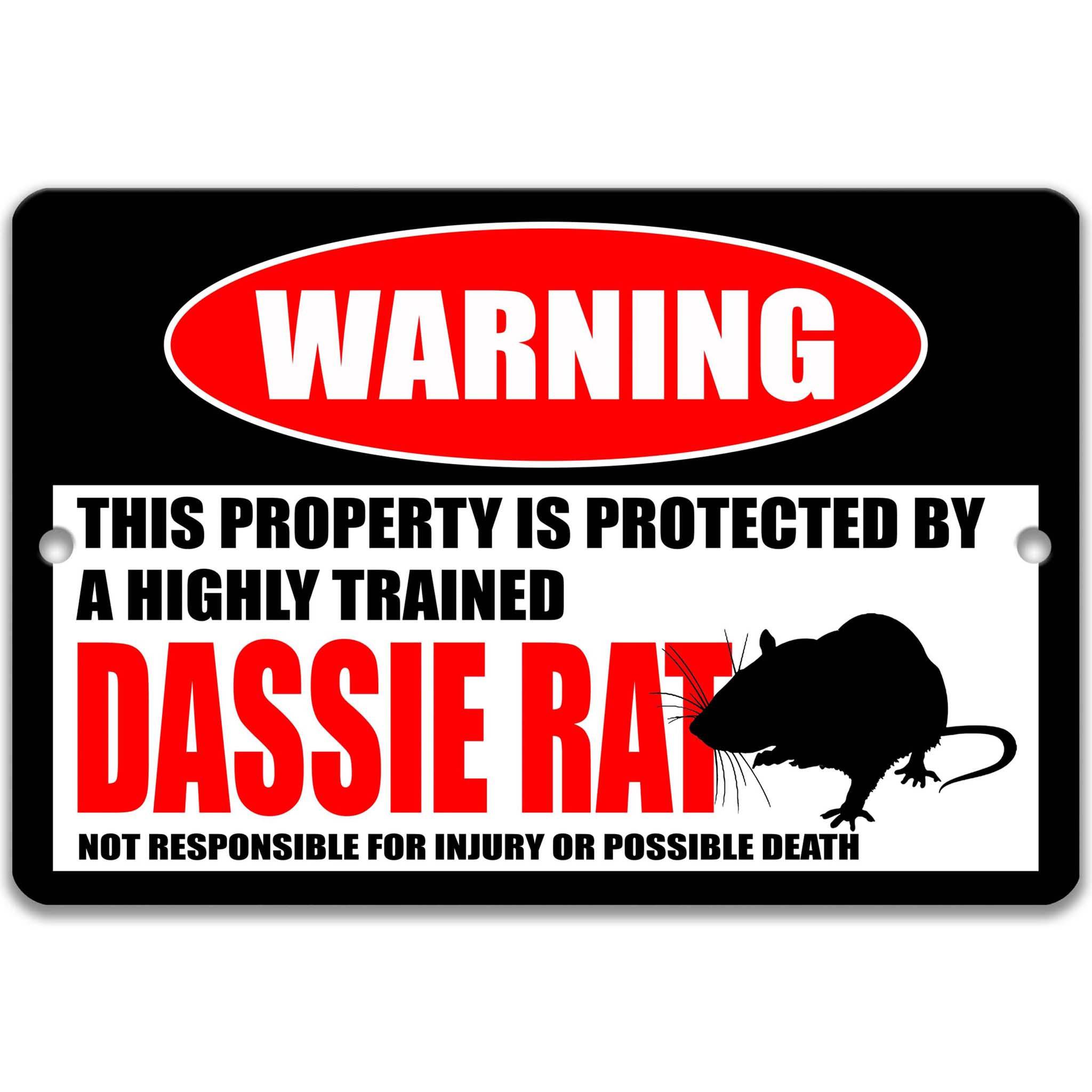 Dassie Rat Warning Sign