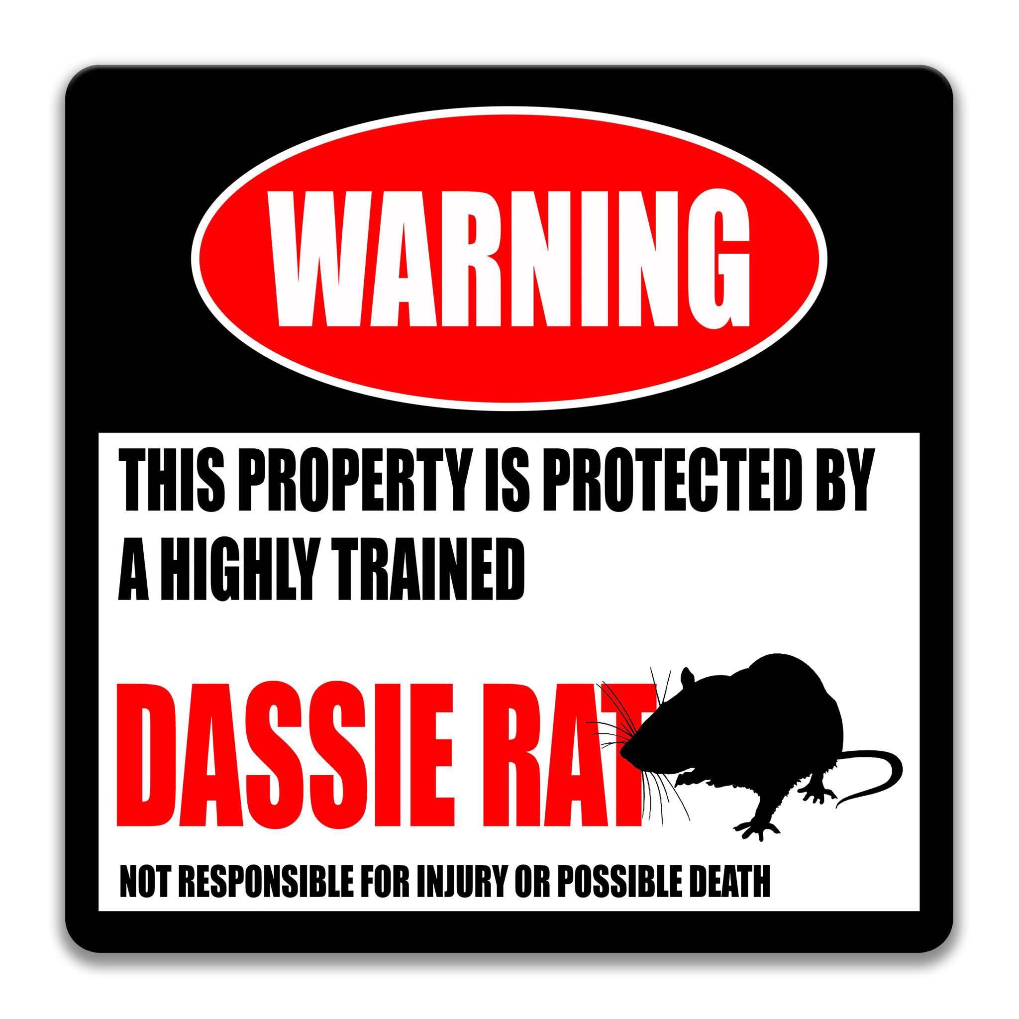 Dassie Rat Warning Sign