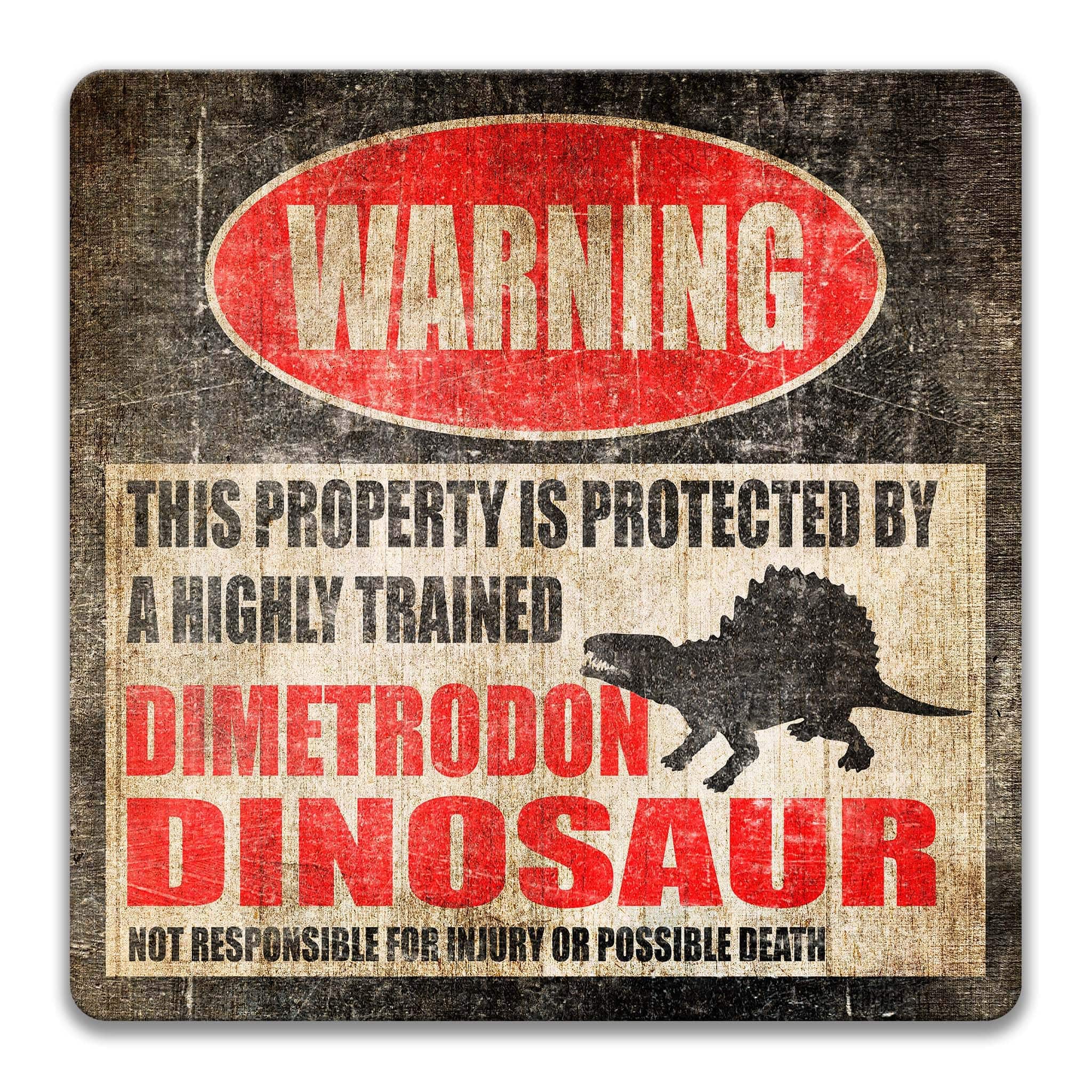 Dimetrodon Warning Sign