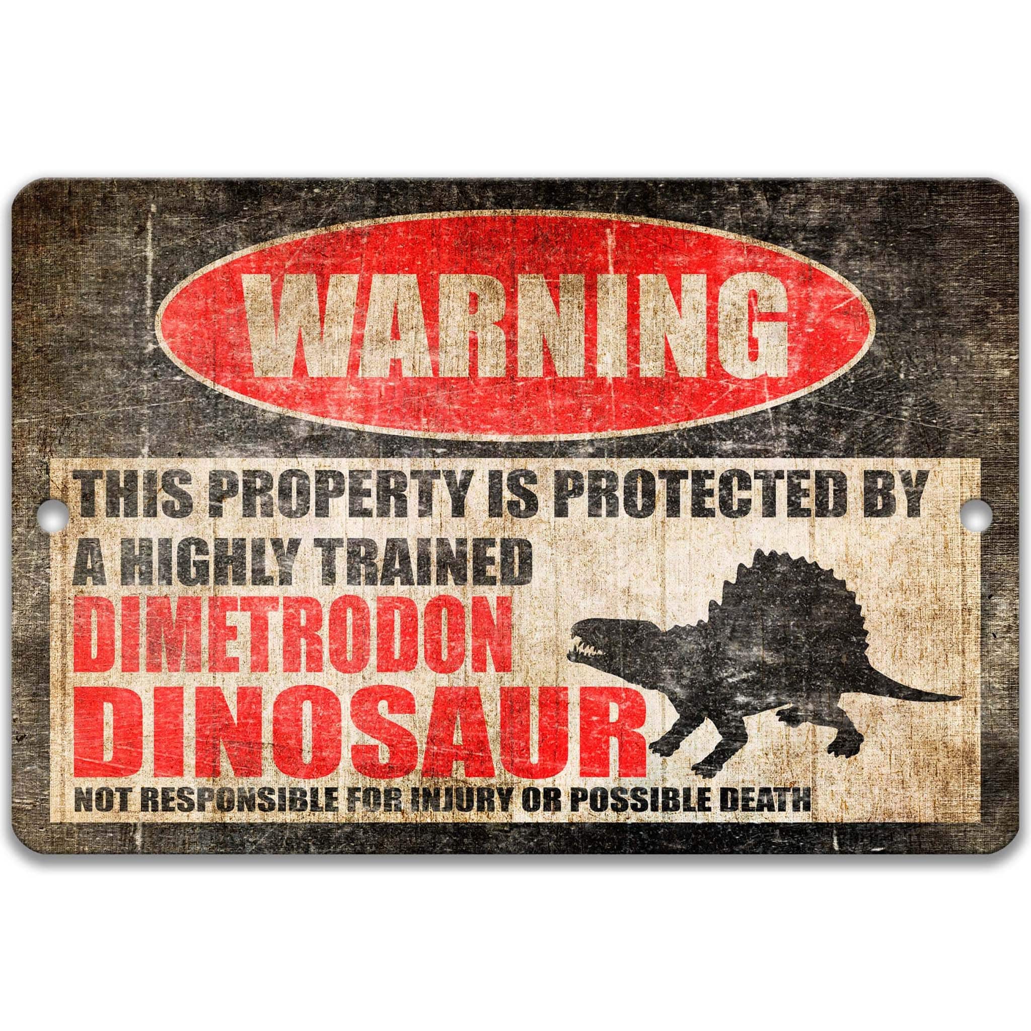 Dimetrodon Warning Sign