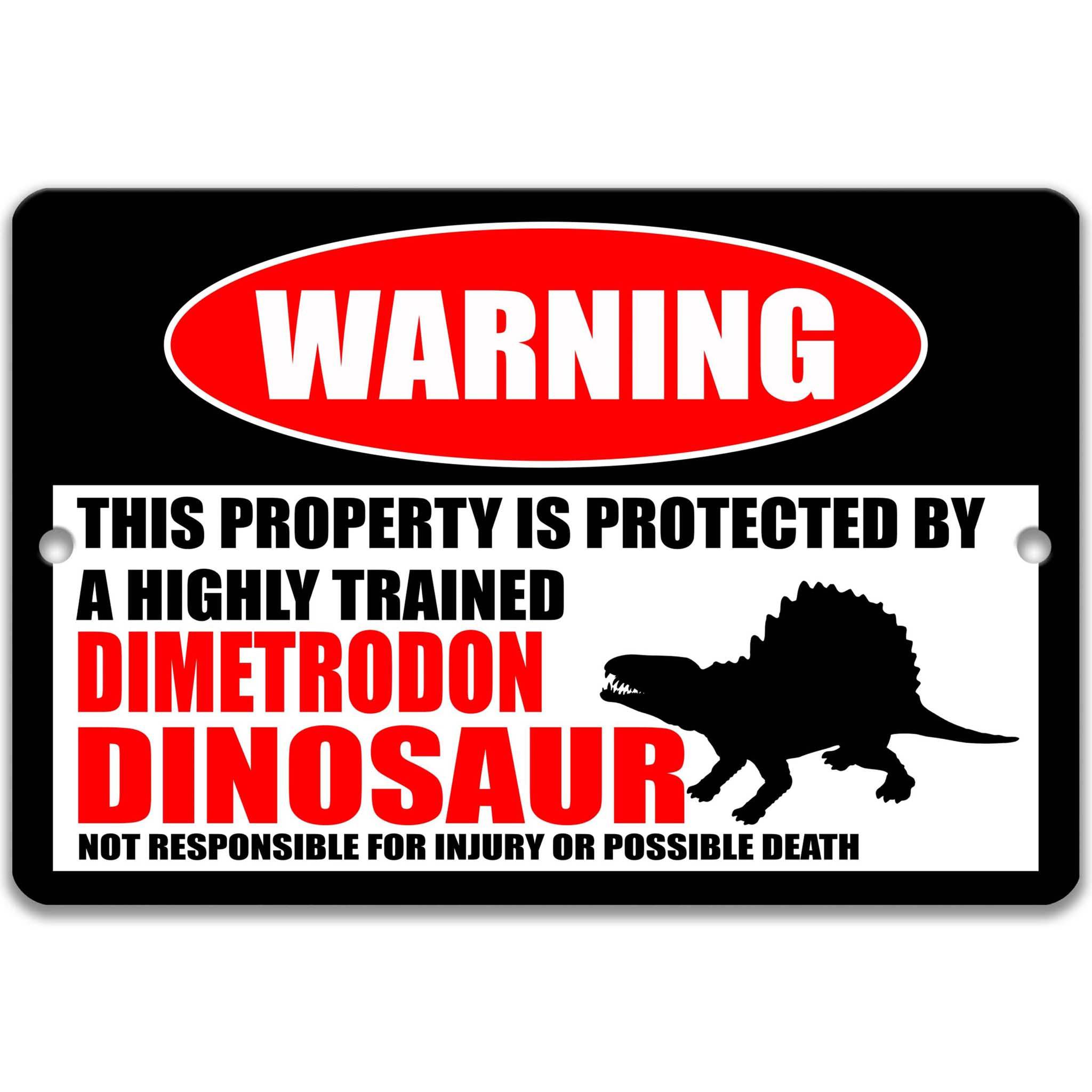 Dimetrodon Warning Sign