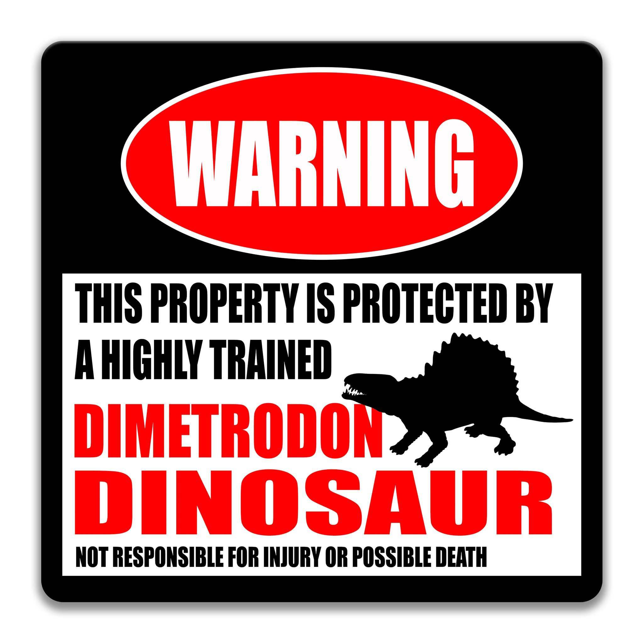 Dimetrodon Warning Sign