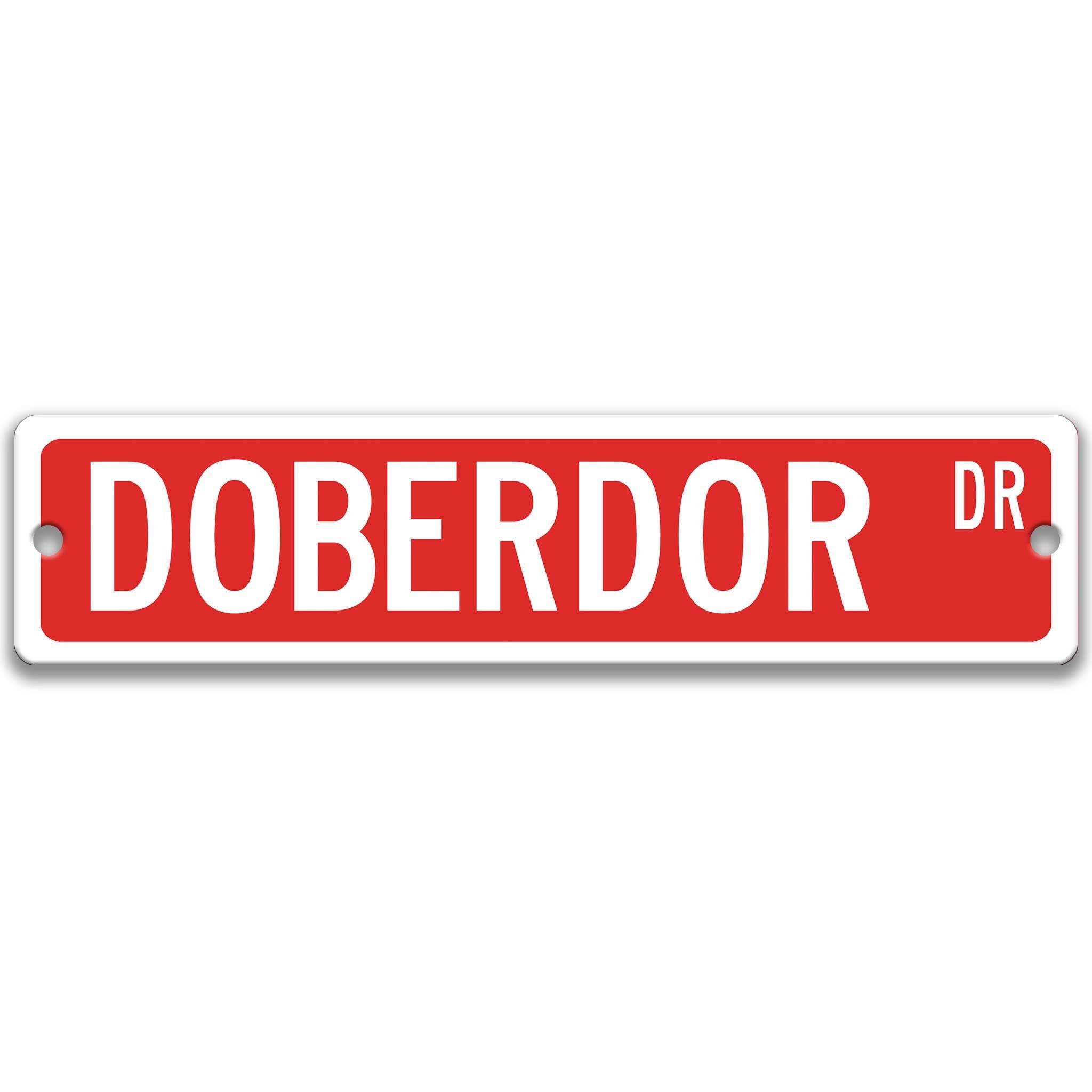 Doberdor Dog Metal Street SignDesigns by Linda Nee