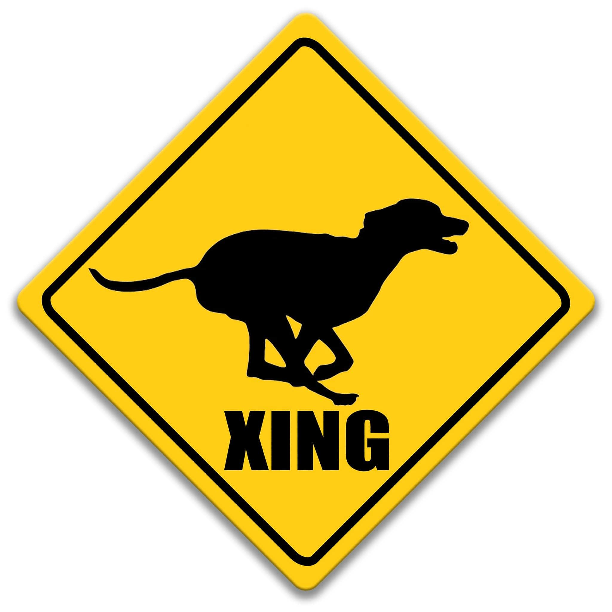 Dog XING Caution Sign