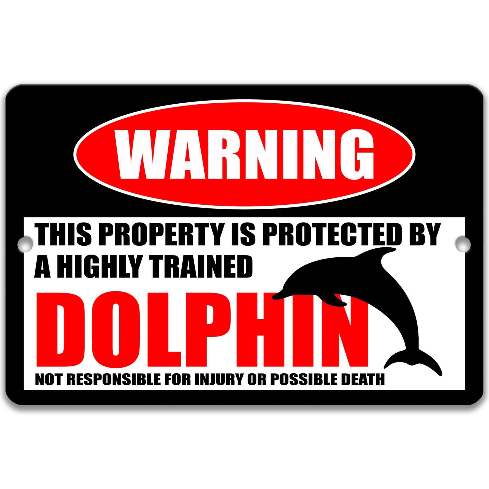 Dolphin Warning Sign