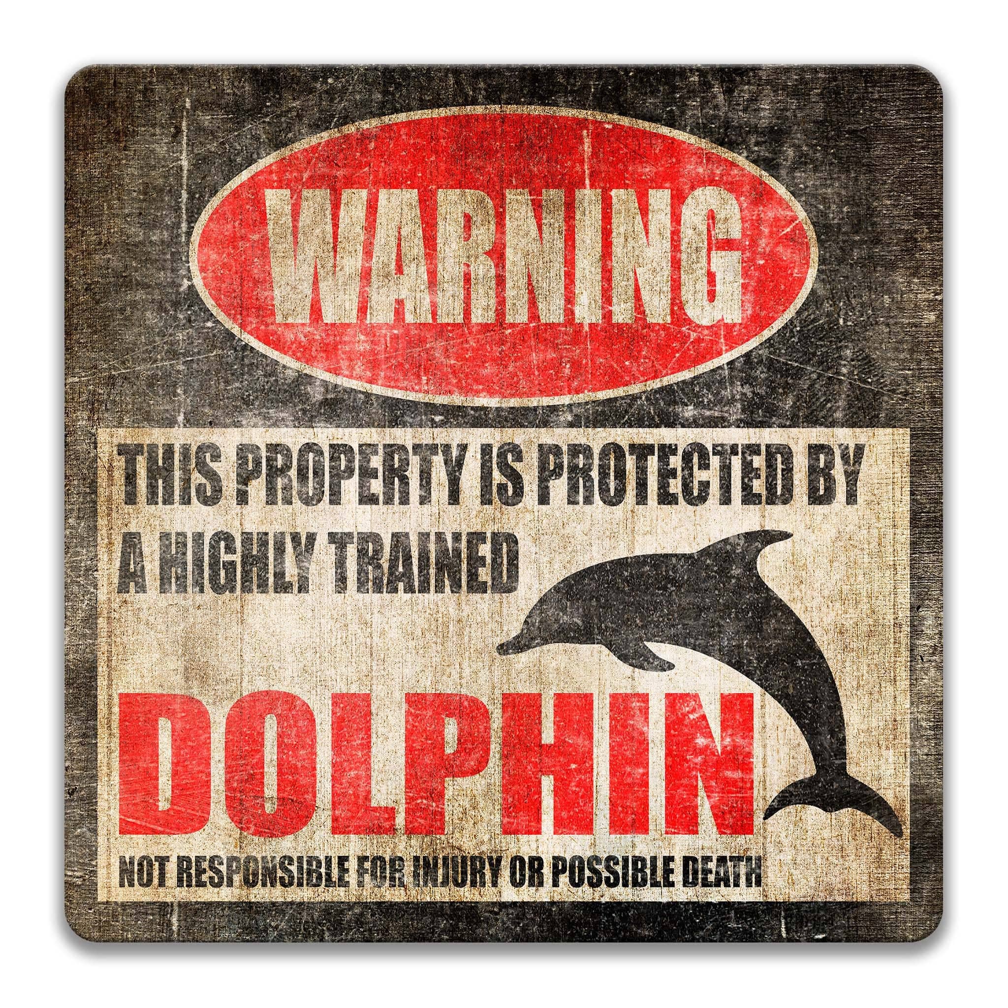 Dolphin Warning Sign