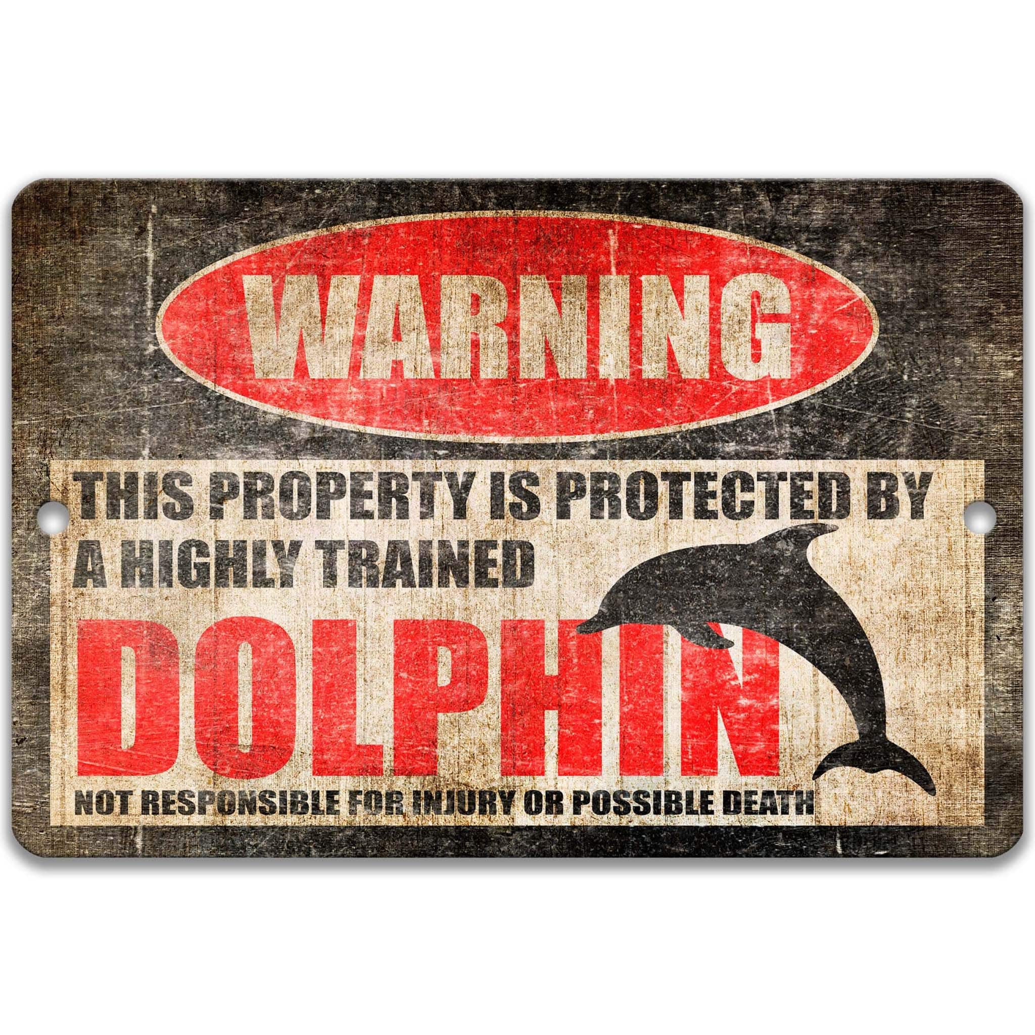 Dolphin Warning Sign